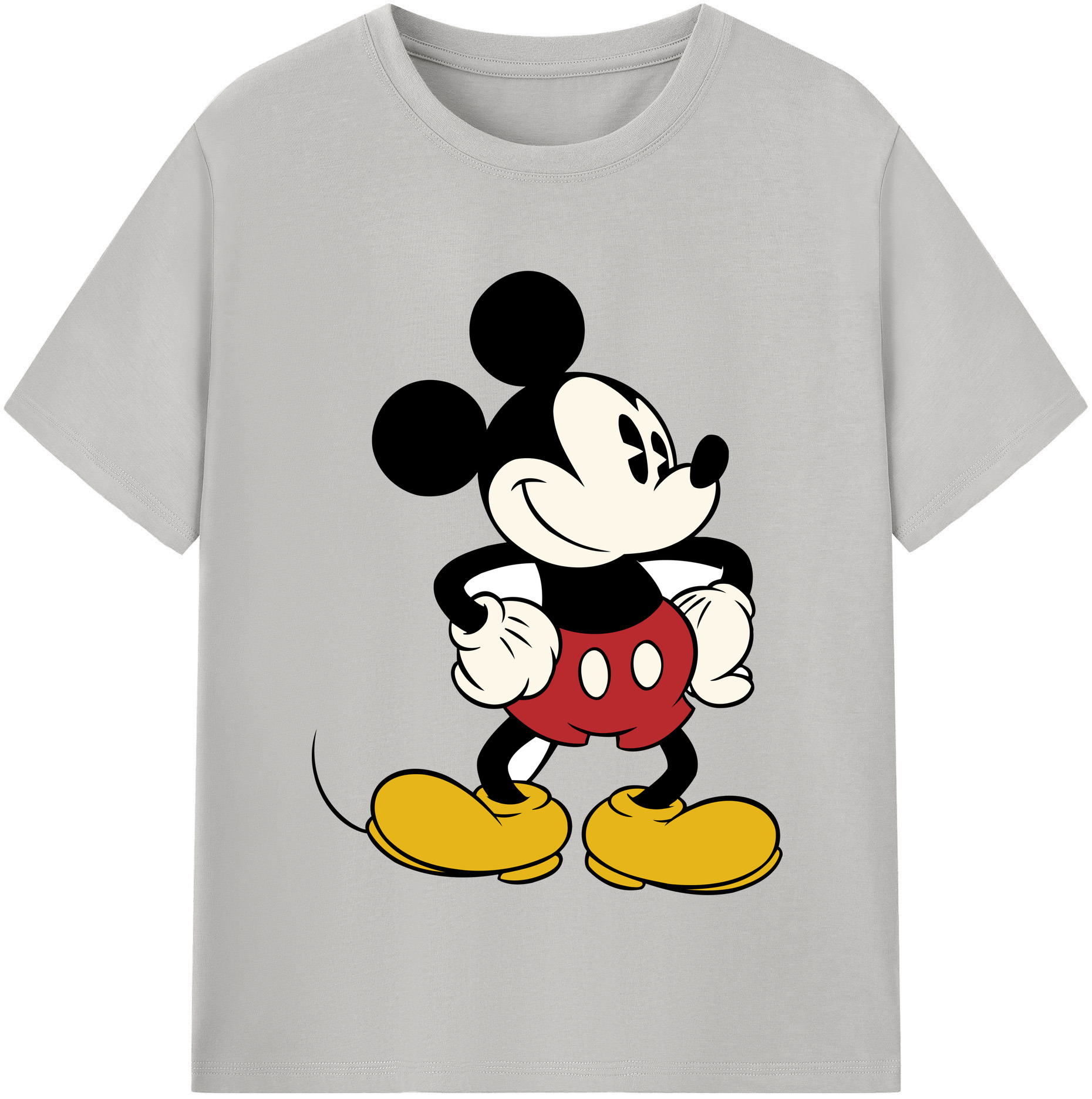（画像用） ミッキーマウス Mickey Mouse 綿100％半袖Tシャツ（フロントプリント）