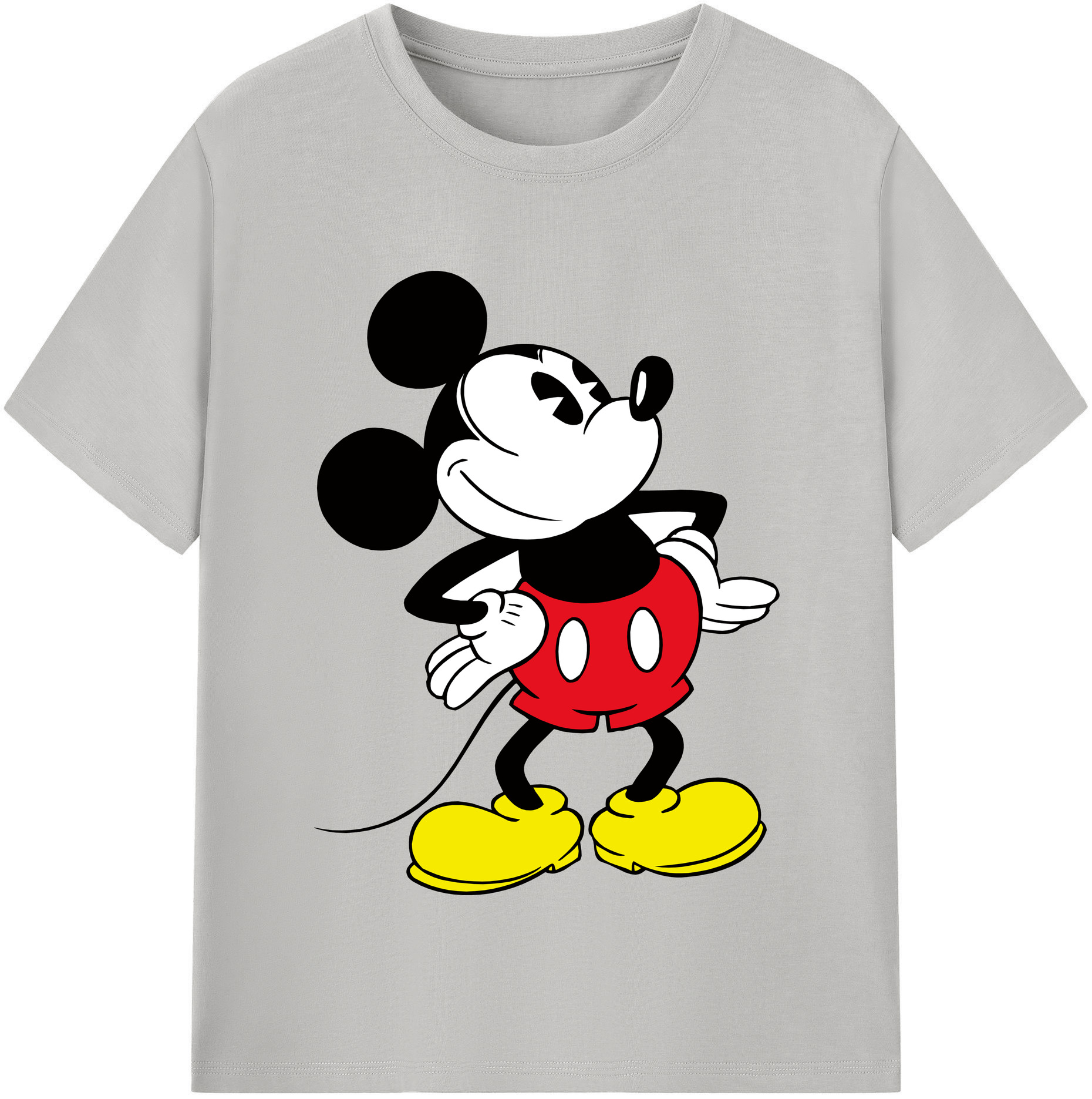 （画像用） ミッキーマウス Mickey Mouse 綿100％半袖Tシャツ（フロントプリント）