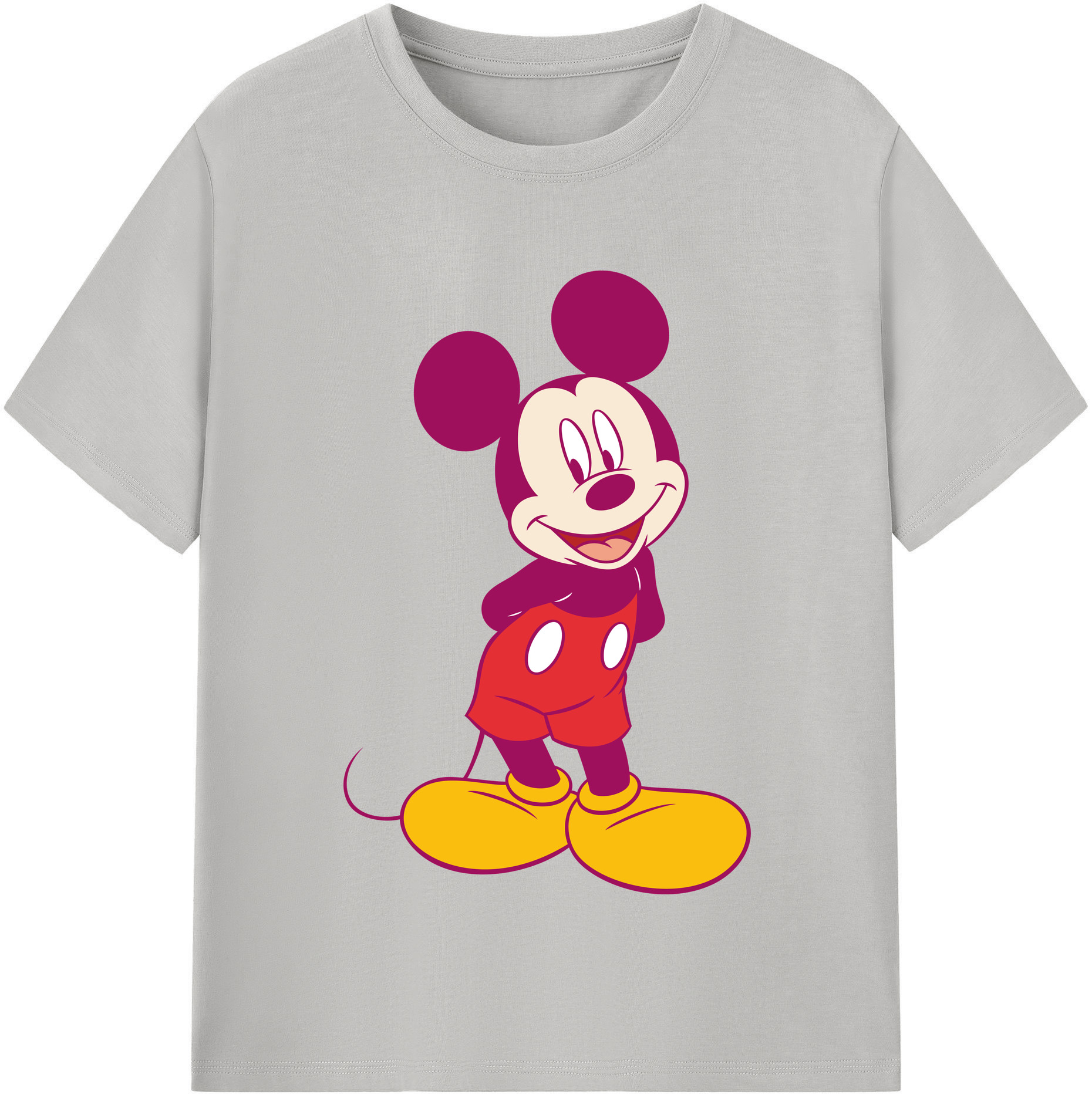 （画像用） ミッキーマウス Mickey Mouse 綿100％半袖Tシャツ（フロントプリント）