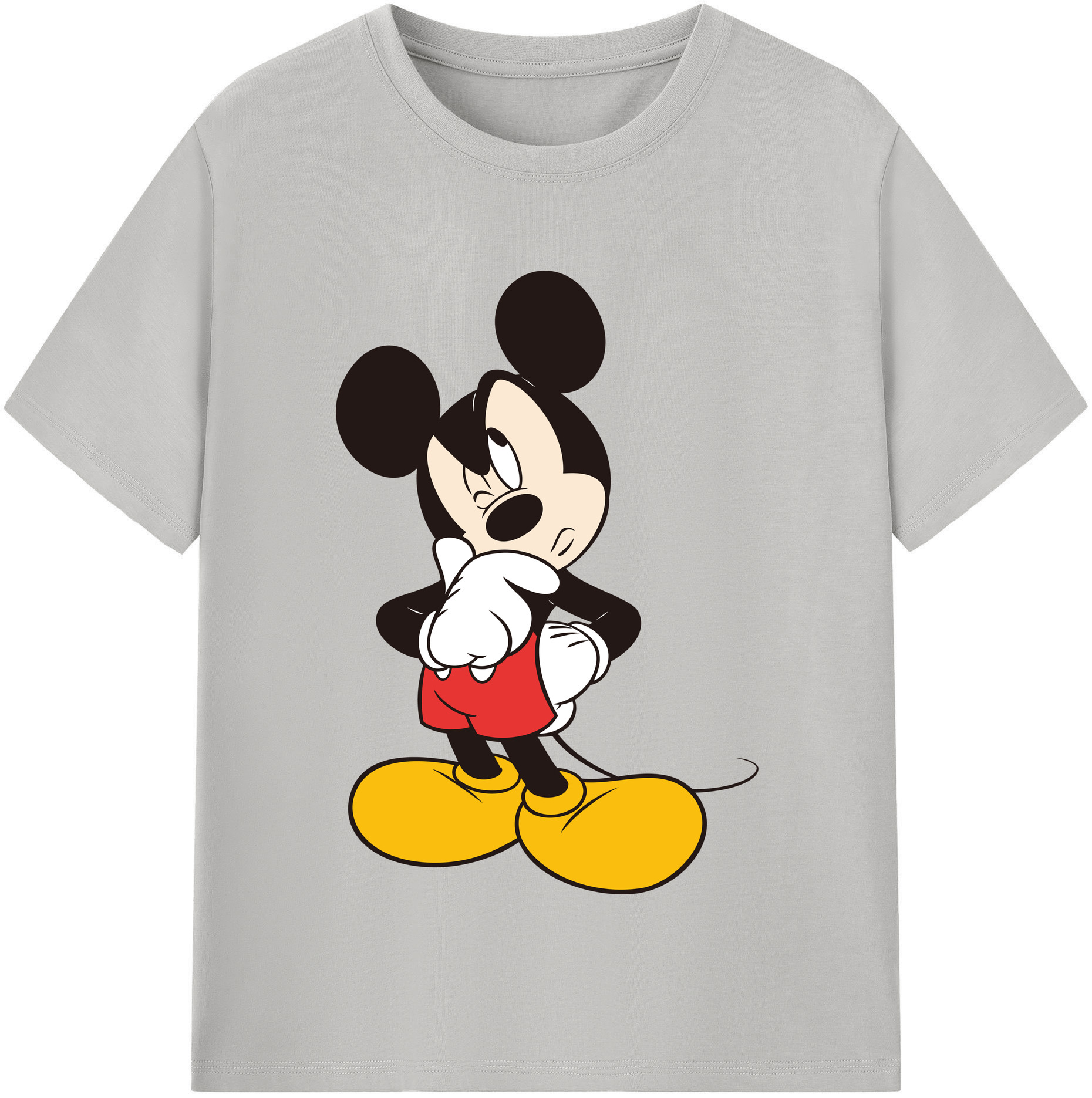 （画像用） ミッキーマウス Mickey Mouse 綿100％半袖Tシャツ（フロントプリント）