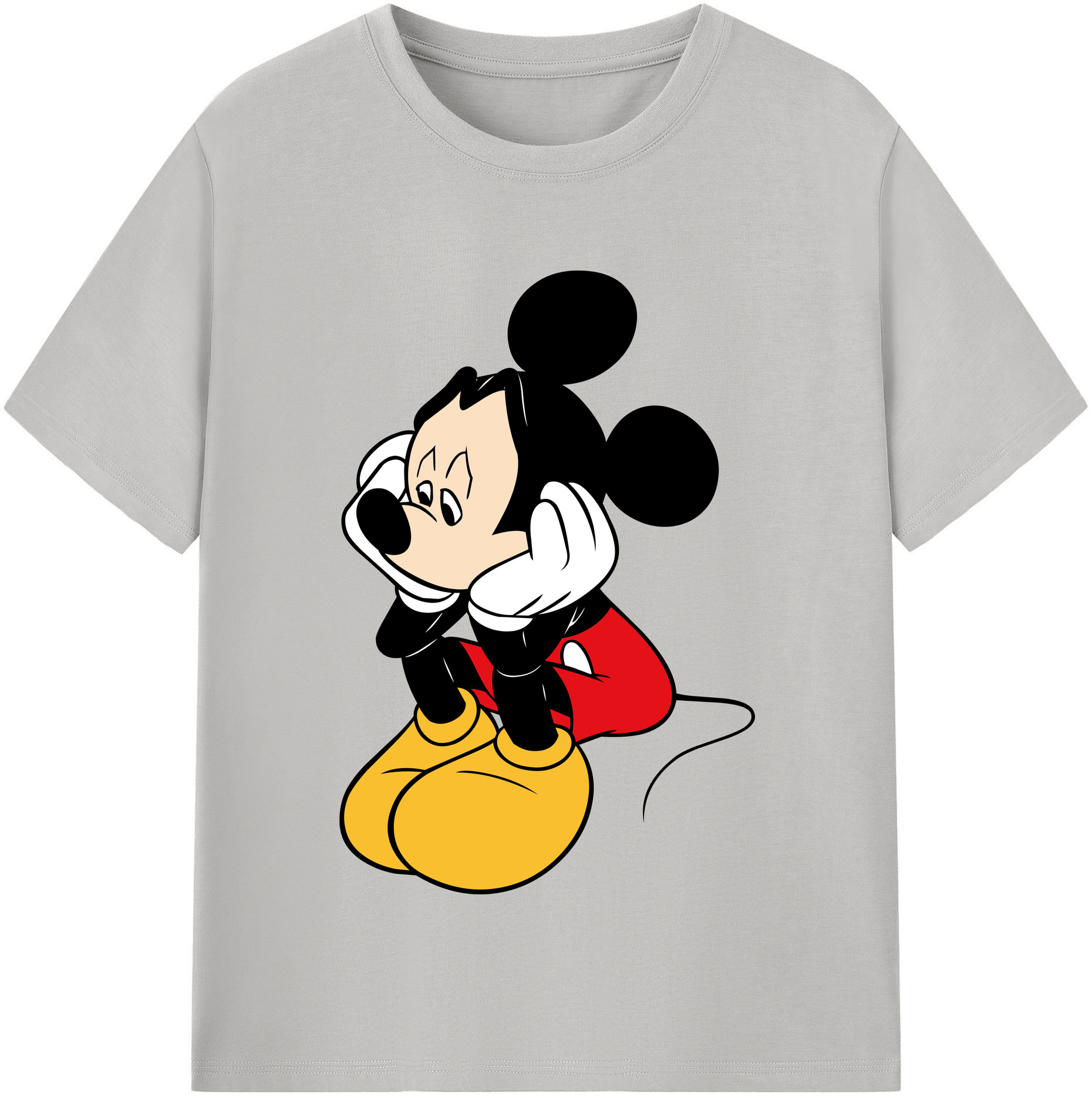 （画像用） ミッキーマウス Mickey Mouse 綿100％半袖Tシャツ（フロントプリント）