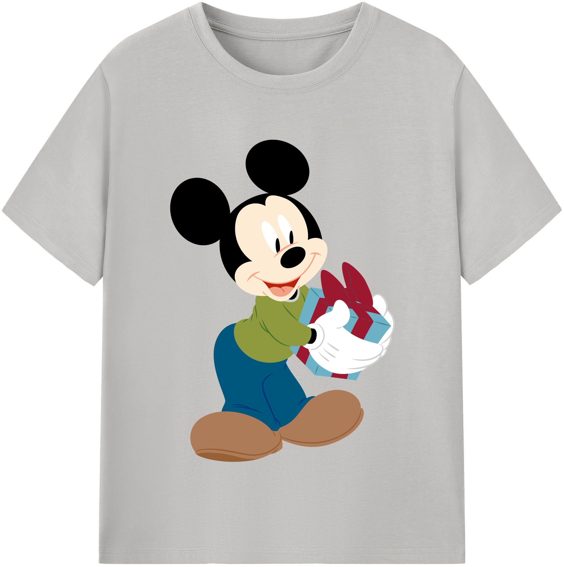 （画像用） ミッキーマウス Mickey Mouse 綿100％半袖Tシャツ（フロントプリント）