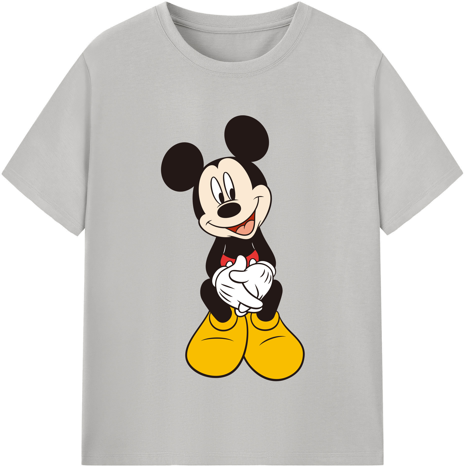 （画像用） ミッキーマウス Mickey Mouse 綿100％半袖Tシャツ（フロントプリント）