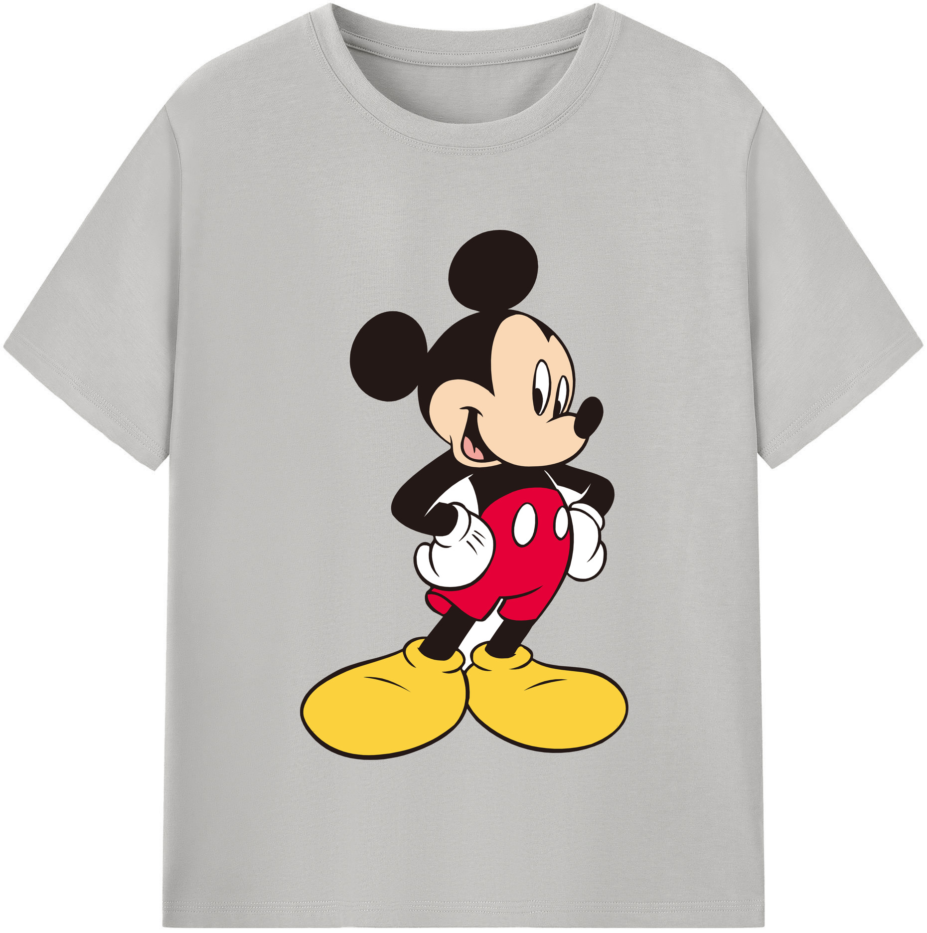 （画像用） ミッキーマウス Mickey Mouse 綿100％半袖Tシャツ（フロントプリント）