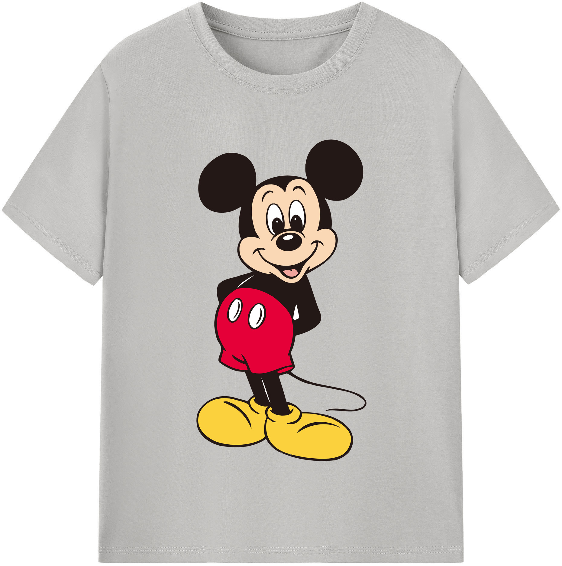 （画像用） ミッキーマウス Mickey Mouse 綿100％半袖Tシャツ（フロントプリント）