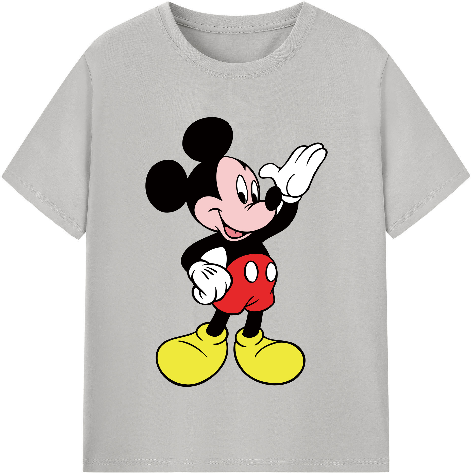 （画像用） ミッキーマウス Mickey Mouse 綿100％半袖Tシャツ（フロントプリント）