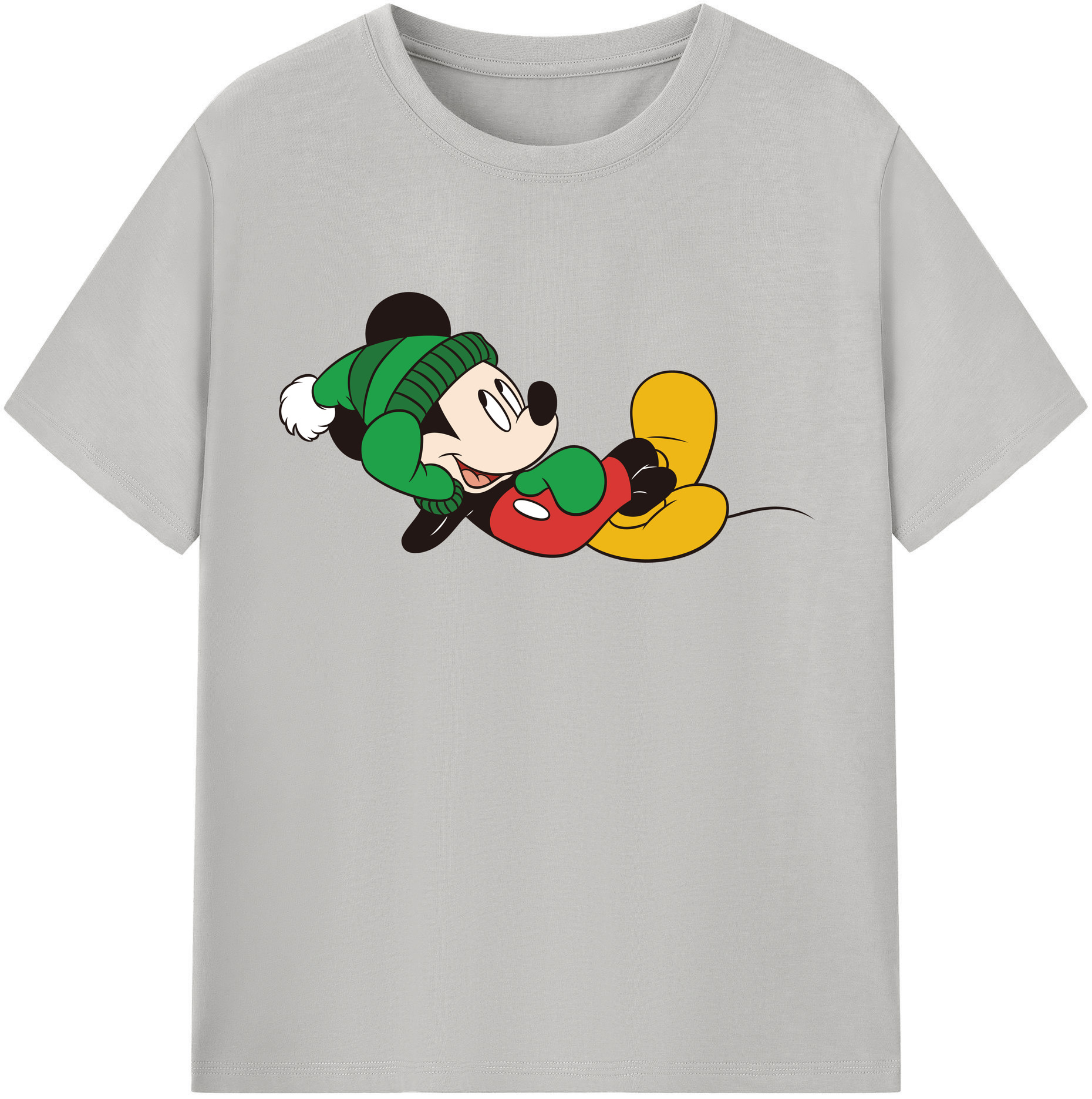（画像用） ミッキーマウス Mickey Mouse 綿100％半袖Tシャツ（フロントプリント）