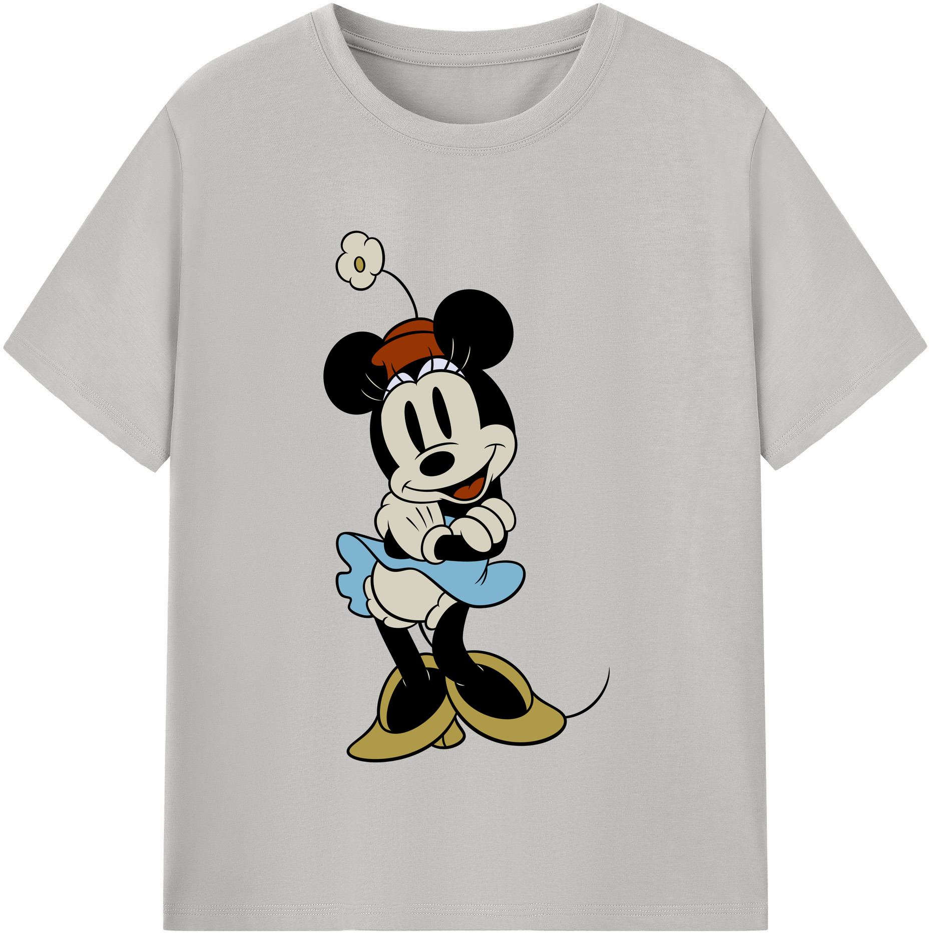 （画像用） ミッキーマウス Mickey Mouse 綿100％半袖Tシャツ（フロントプリント）