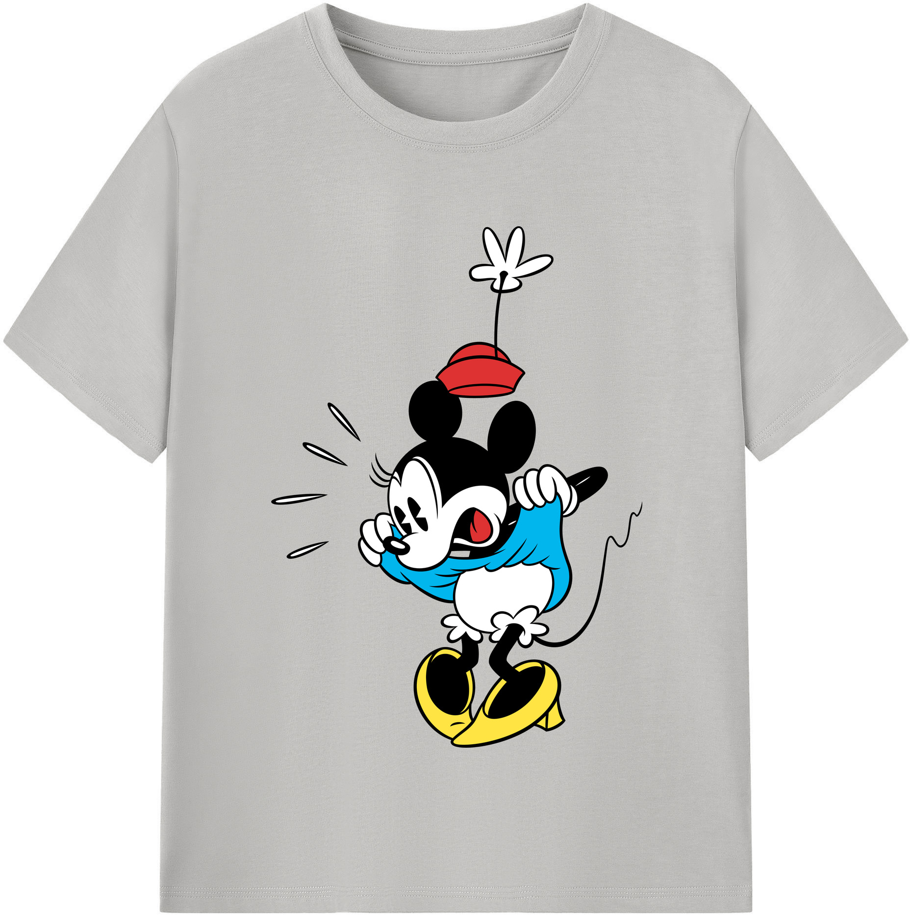 （画像用） ミッキーマウス Mickey Mouse 綿100％半袖Tシャツ（フロントプリント）