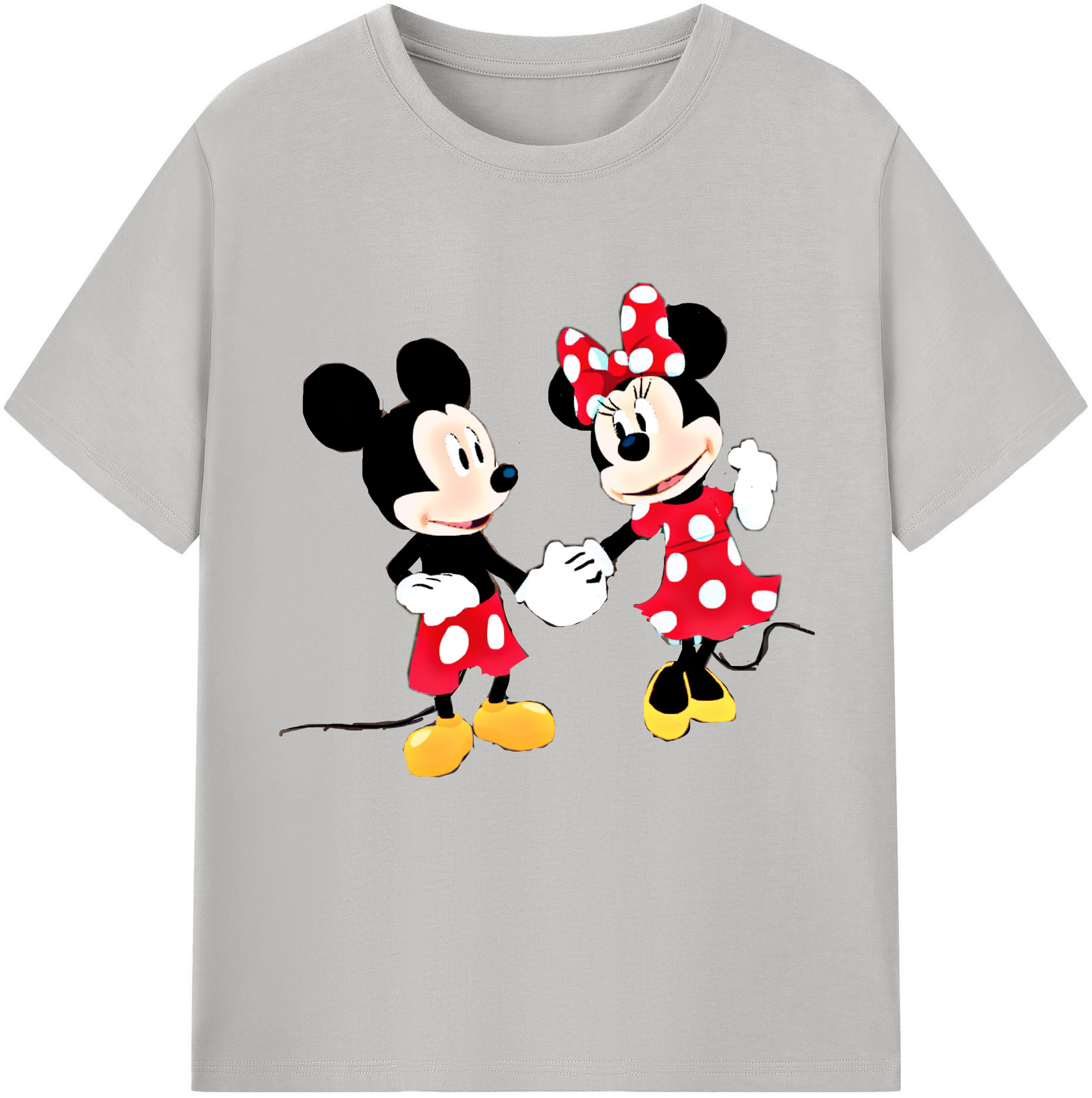 （画像用） ミッキーマウス Mickey Mouse 綿100％半袖Tシャツ（フロントプリント）