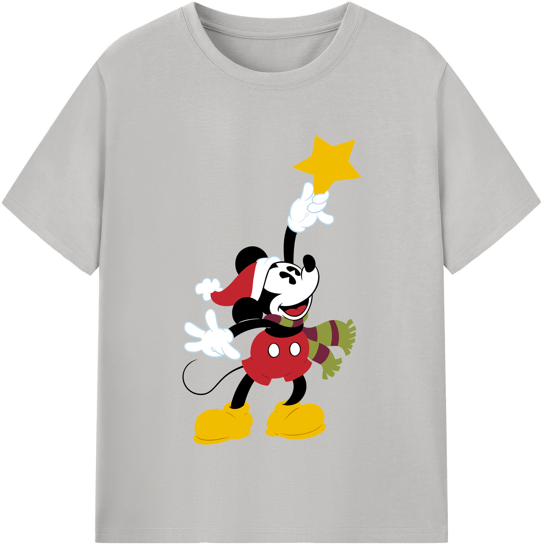 （画像用） ミッキーマウス Mickey Mouse 綿100％半袖Tシャツ（フロントプリント）