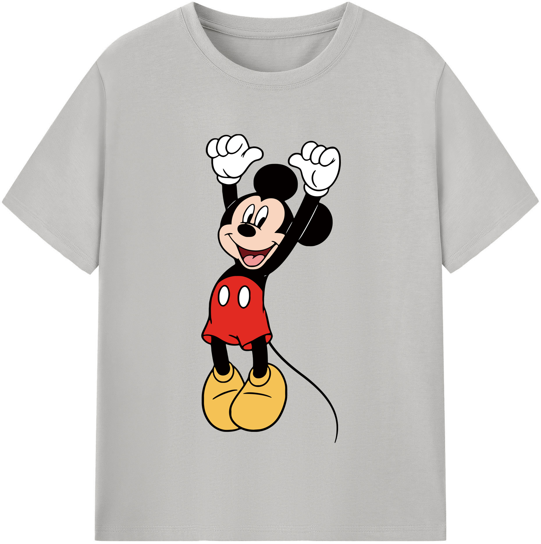 （画像用） ミッキーマウス Mickey Mouse 綿100％半袖Tシャツ（フロントプリント）