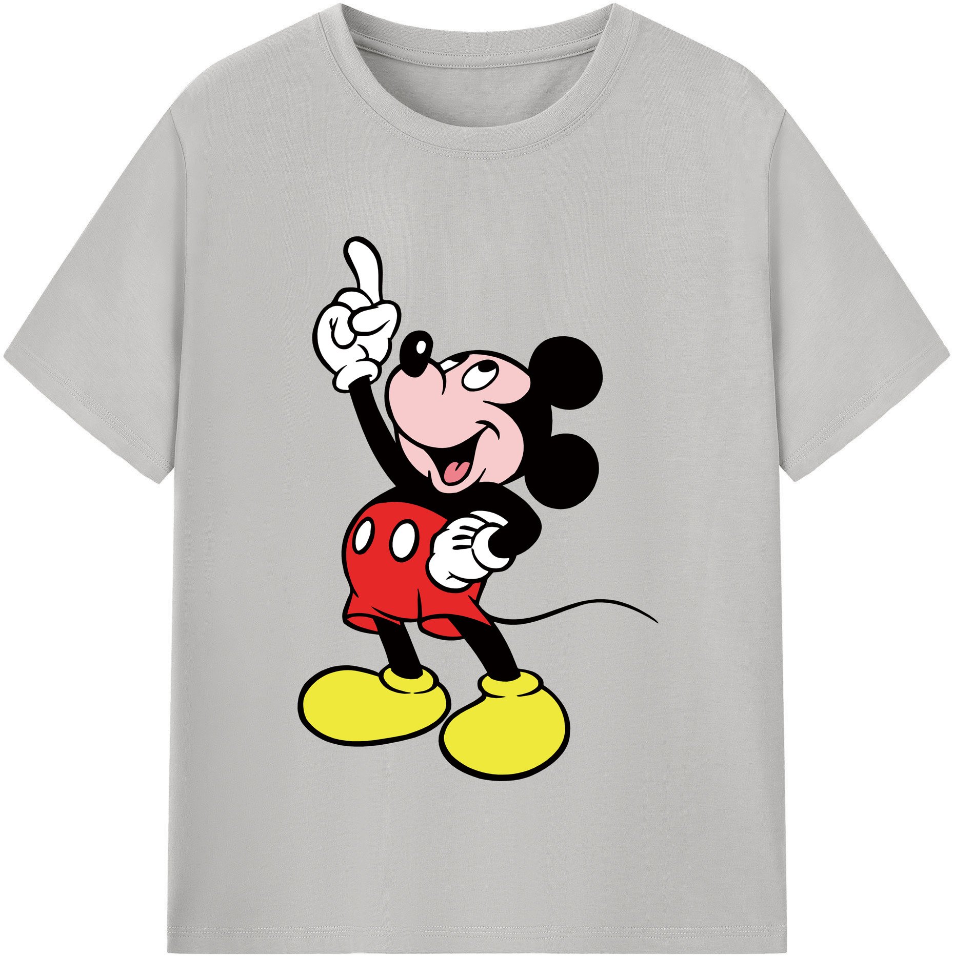 （画像用） ミッキーマウス Mickey Mouse 綿100％半袖Tシャツ（フロントプリント）