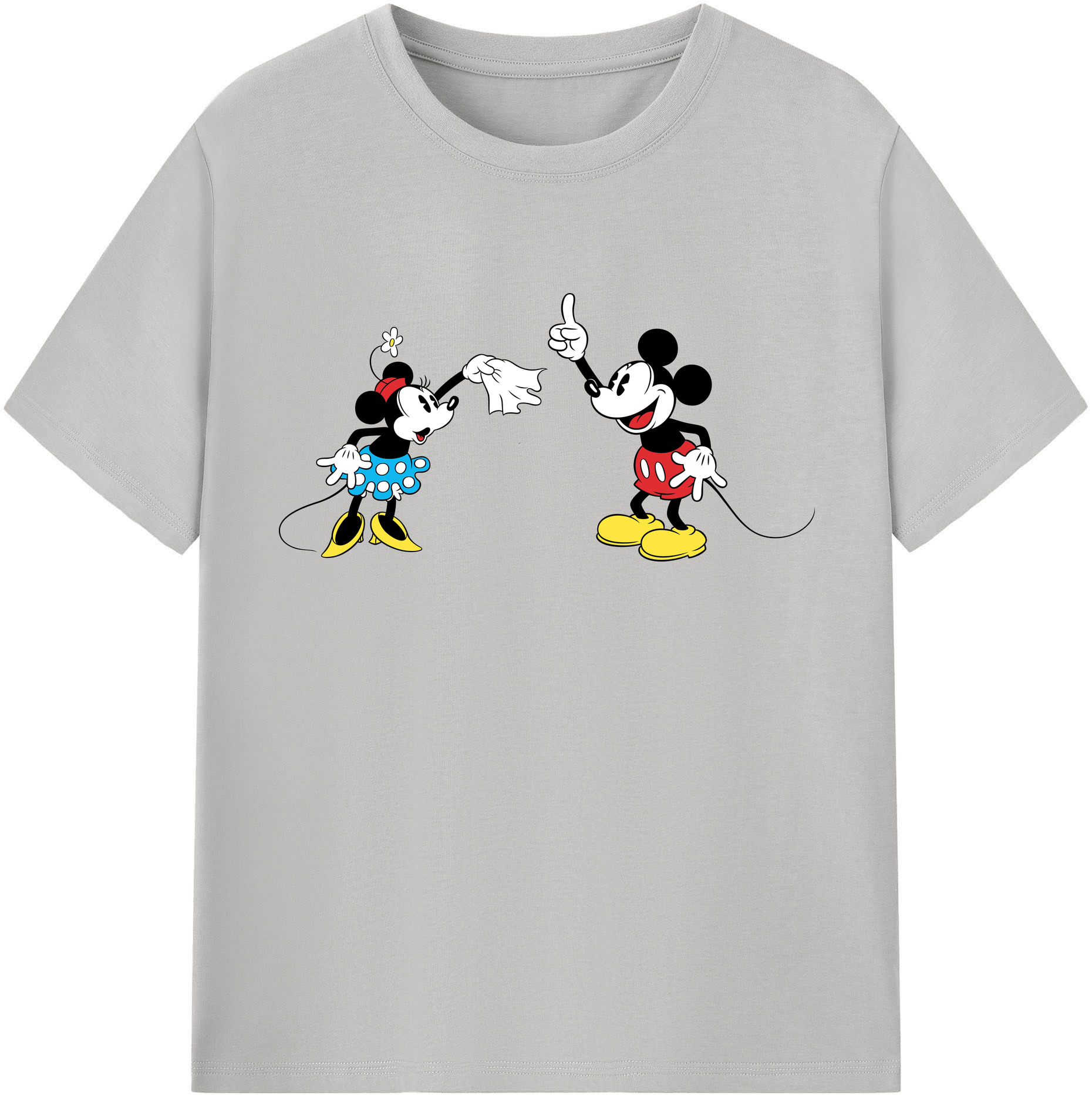 （画像用） ミッキーマウス Mickey Mouse 綿100％半袖Tシャツ（フロントプリント）