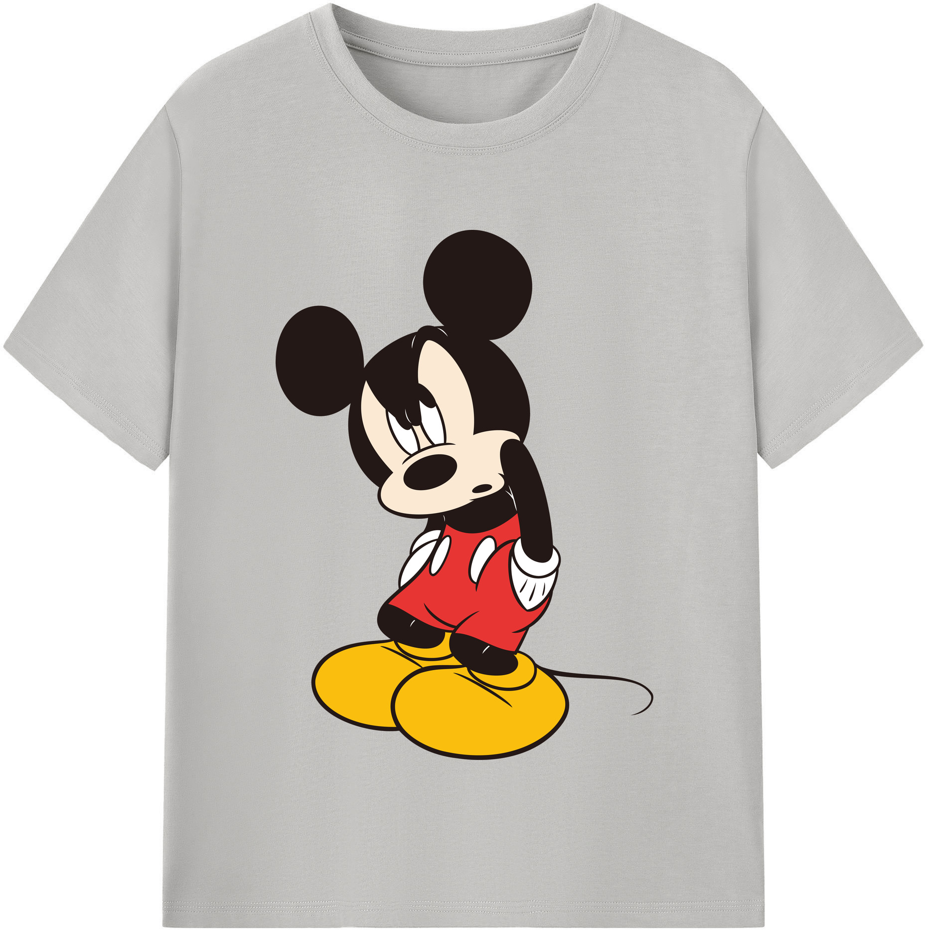 （画像用） ミッキーマウス Mickey Mouse 綿100％半袖Tシャツ（フロントプリント）