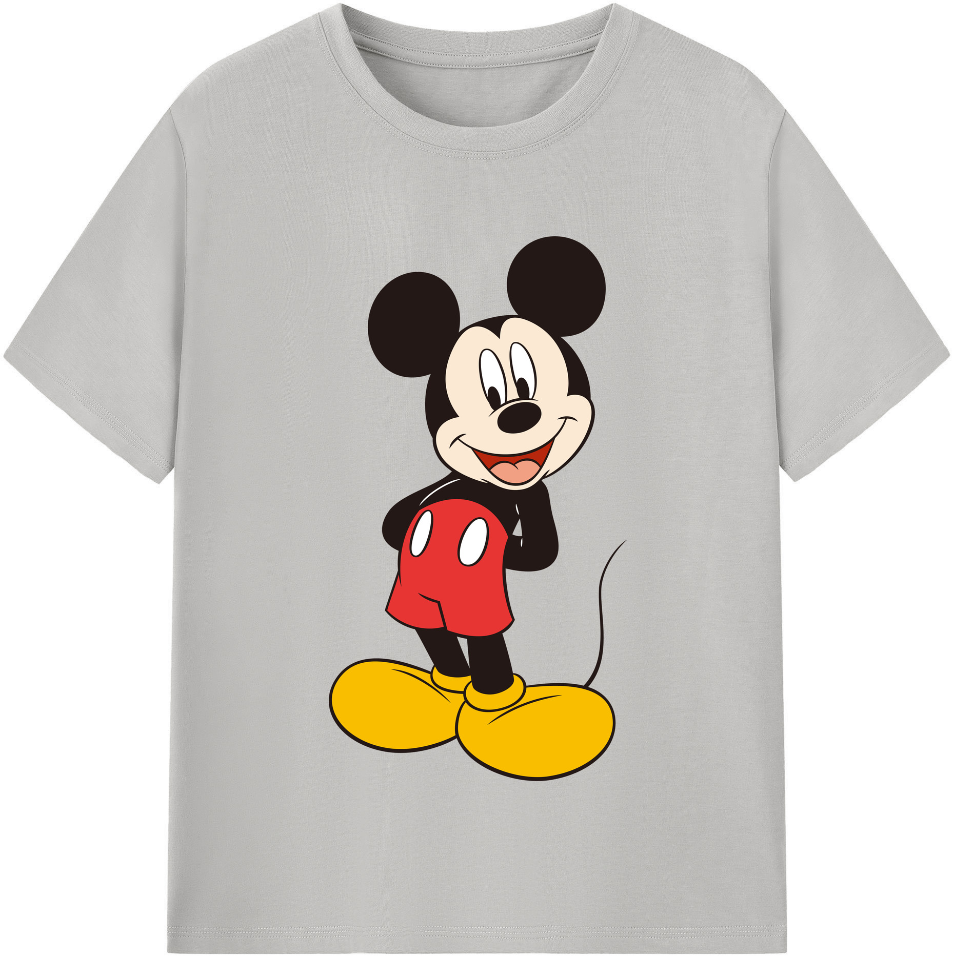（画像用） ミッキーマウス Mickey Mouse 綿100％半袖Tシャツ（フロントプリント）
