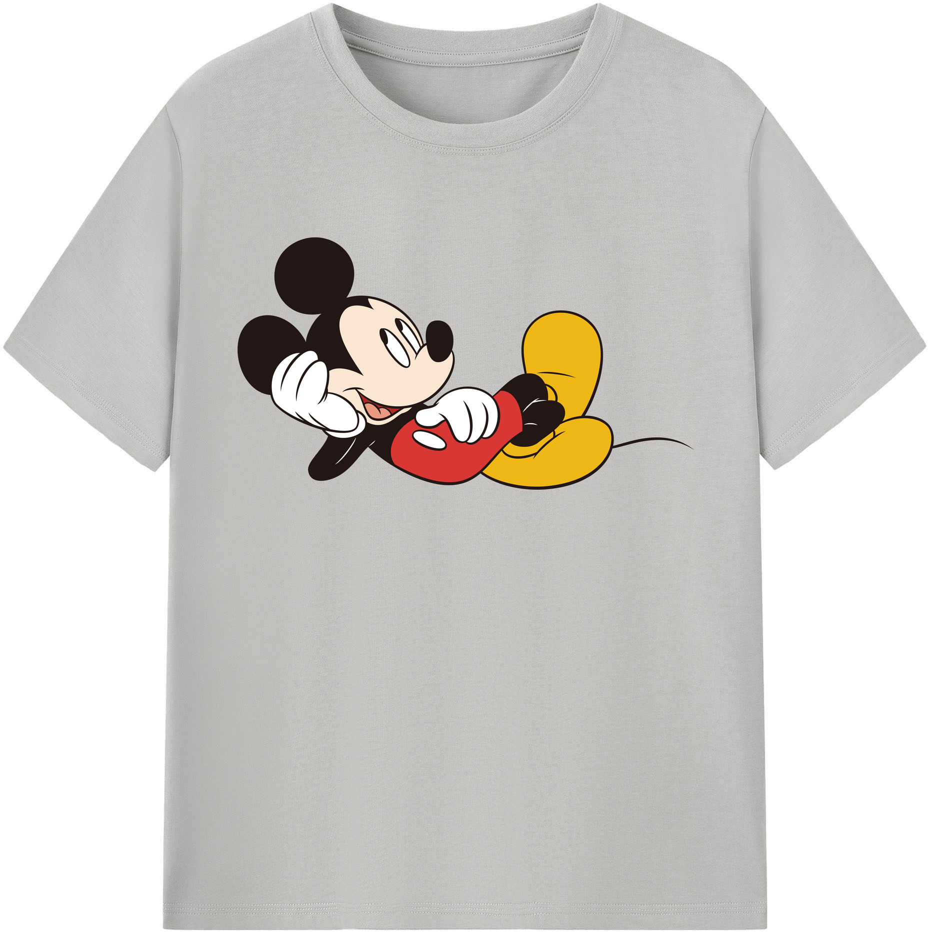 （画像用） ミッキーマウス Mickey Mouse 綿100％半袖Tシャツ（フロントプリント）