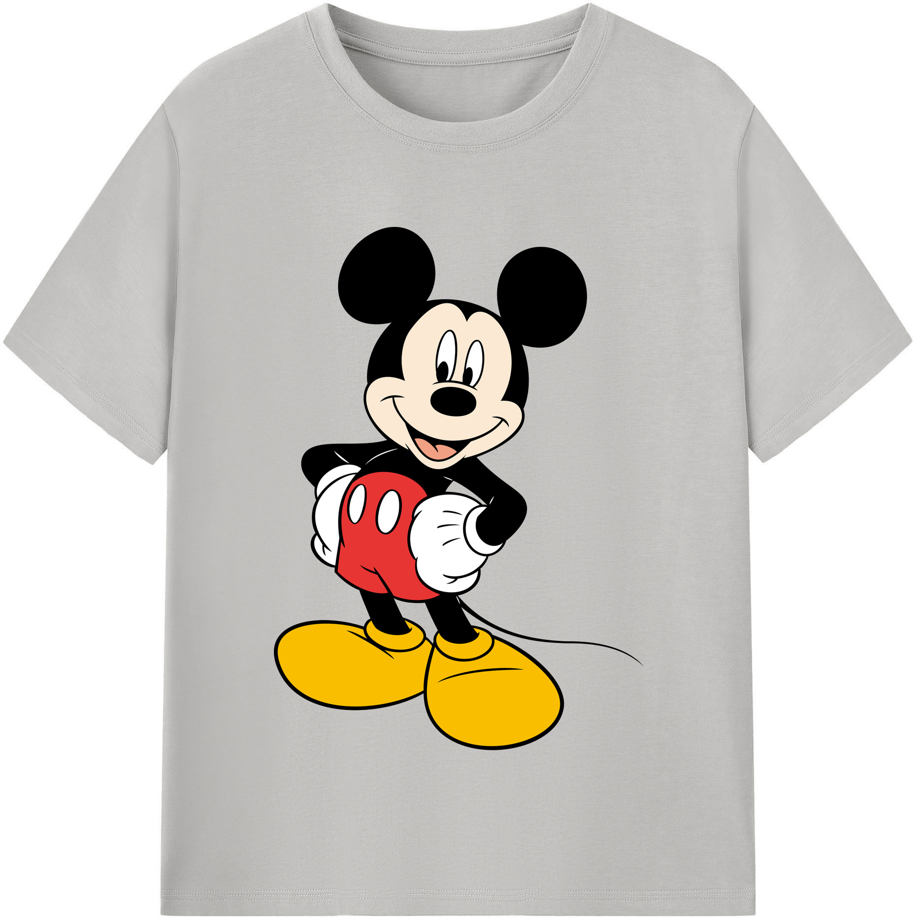 （画像用） ミッキーマウス Mickey Mouse 綿100％半袖Tシャツ（フロントプリント）
