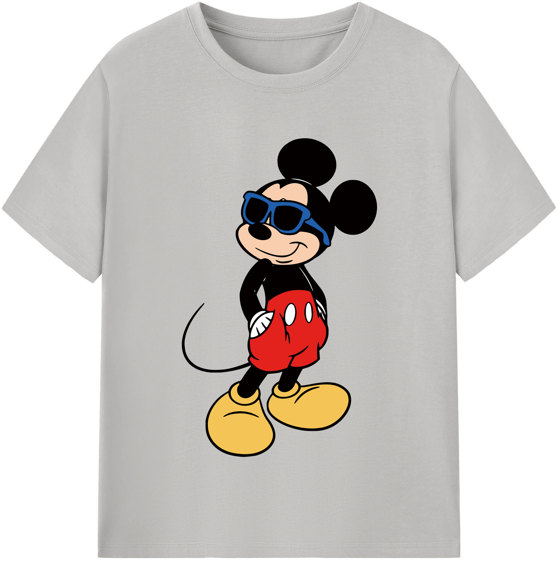 （画像用） ミッキーマウス Mickey Mouse 綿100％半袖Tシャツ（フロントプリント）