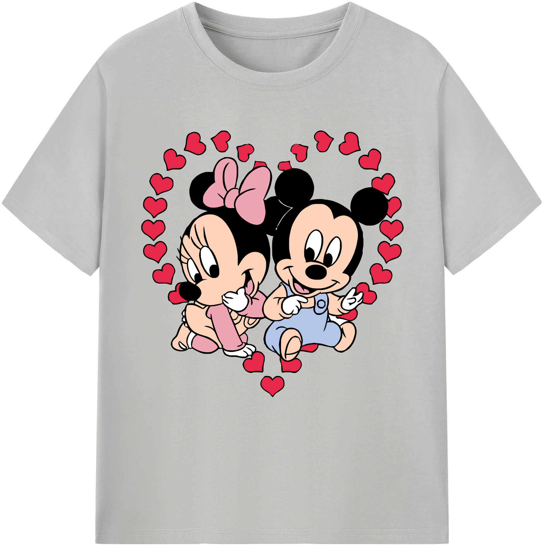 （画像用） ミッキーマウス Mickey Mouse 綿100％半袖Tシャツ（フロントプリント）