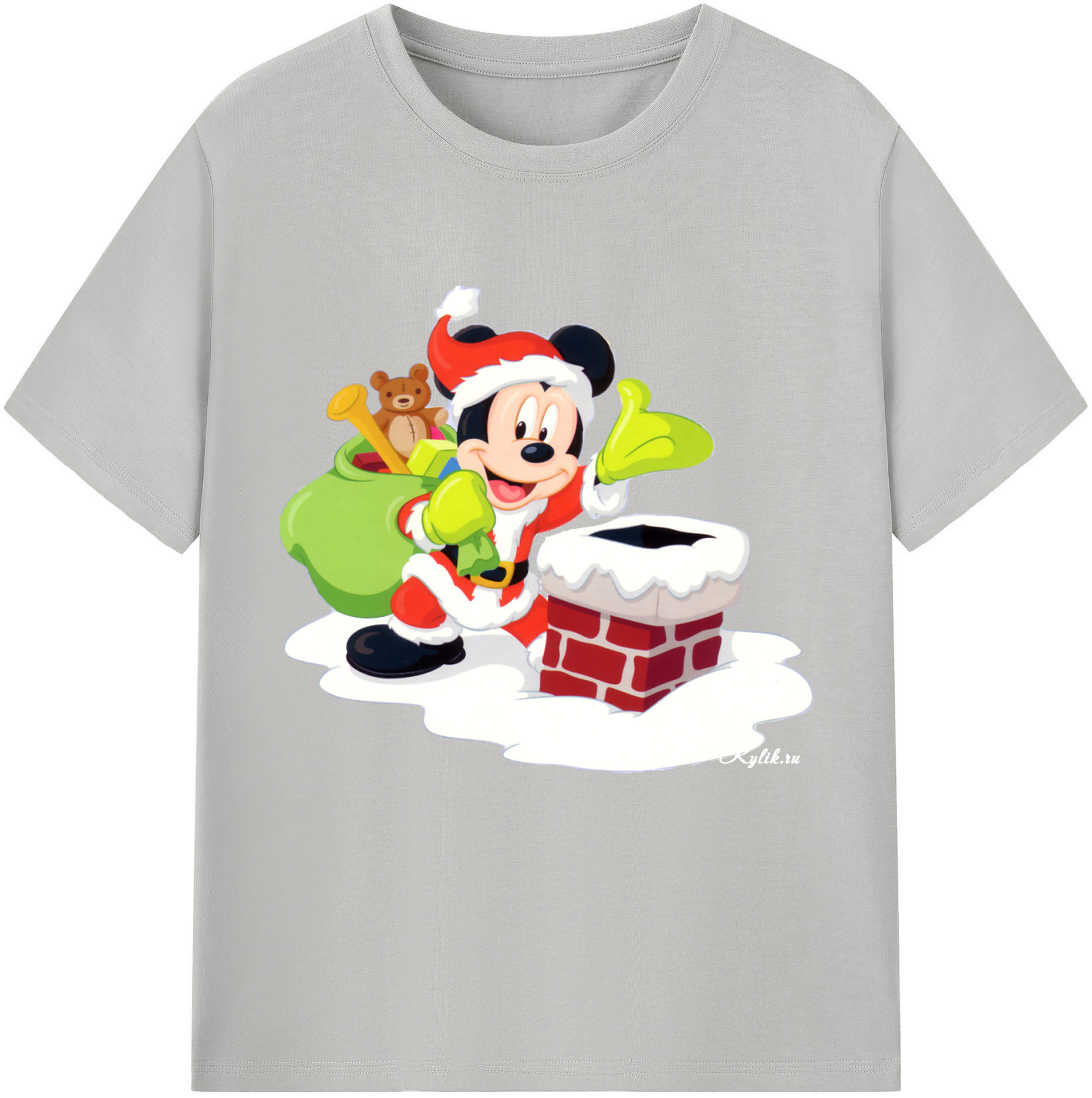 （画像用） ミッキーマウス Mickey Mouse 綿100％半袖Tシャツ（フロントプリント）