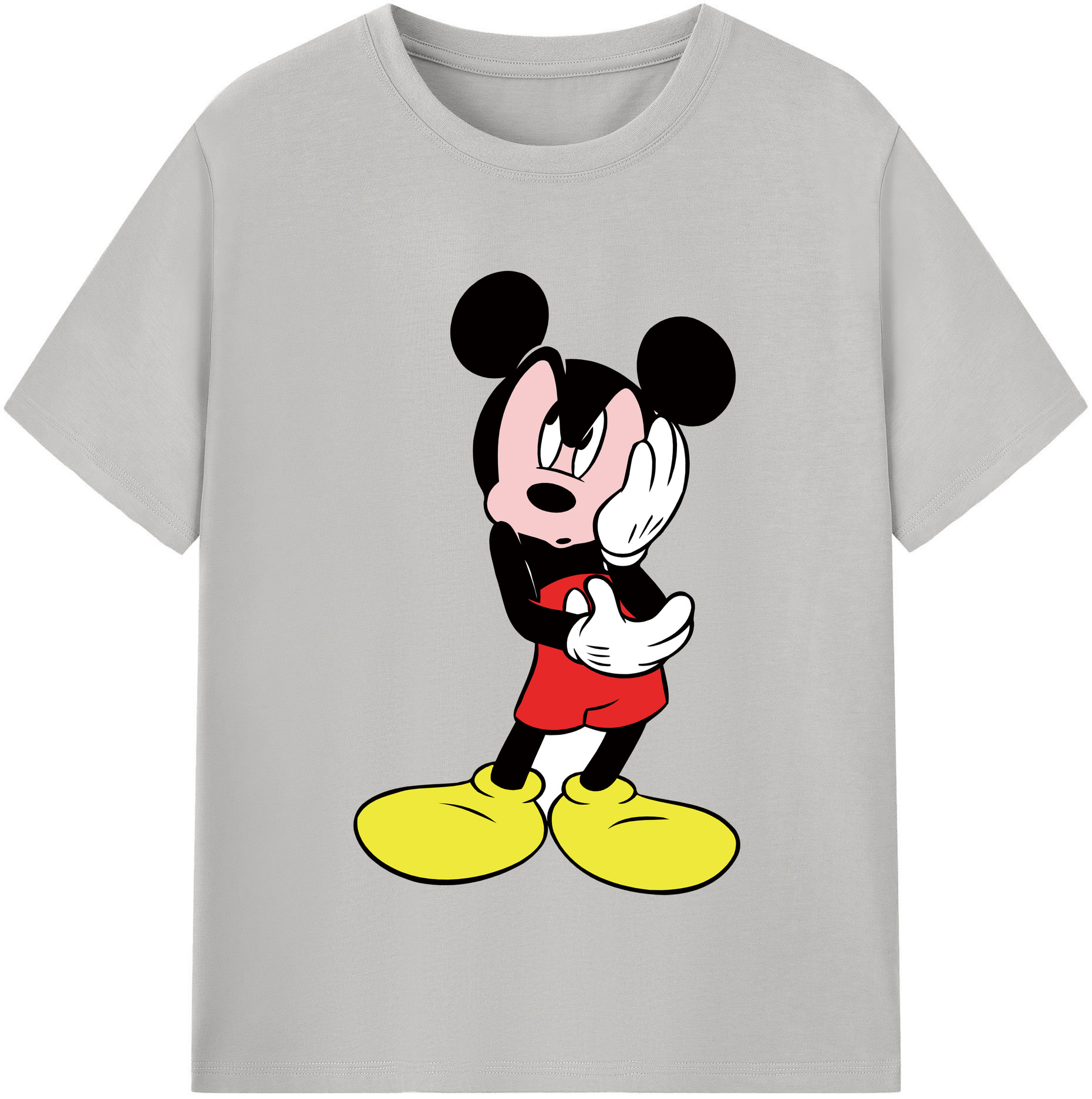 （画像用） ミッキーマウス Mickey Mouse 綿100％半袖Tシャツ（フロントプリント）