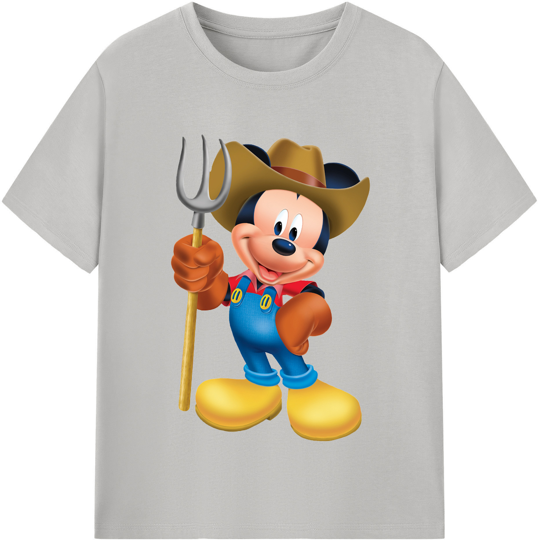 （画像用） ミッキーマウス Mickey Mouse 綿100％半袖Tシャツ（フロントプリント）