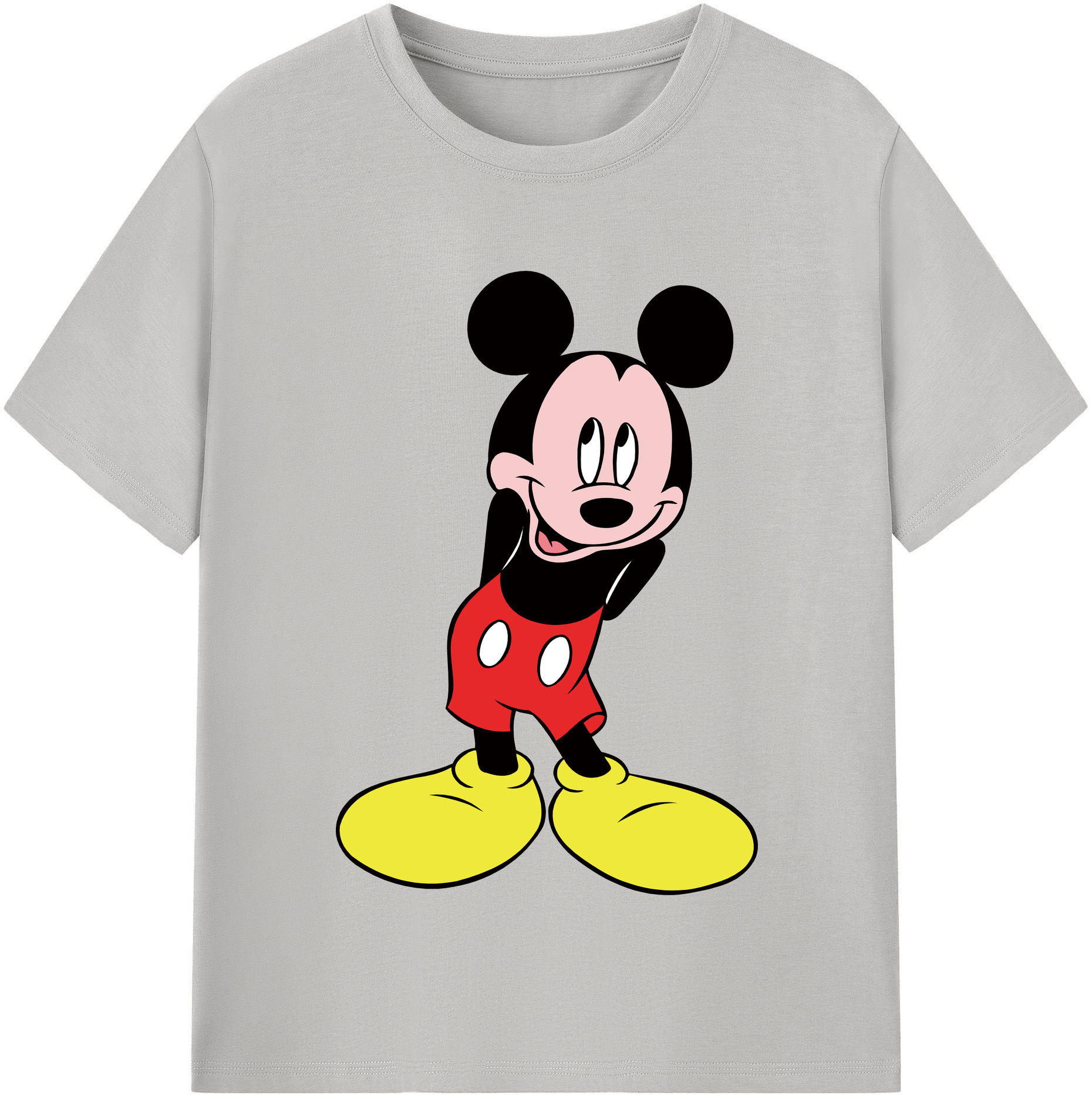 （画像用） ミッキーマウス Mickey Mouse 綿100％半袖Tシャツ（フロントプリント）