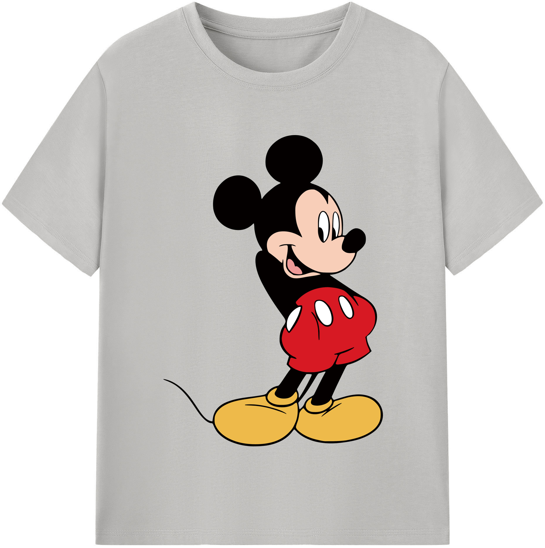（画像用） ミッキーマウス Mickey Mouse 綿100％半袖Tシャツ（フロントプリント）