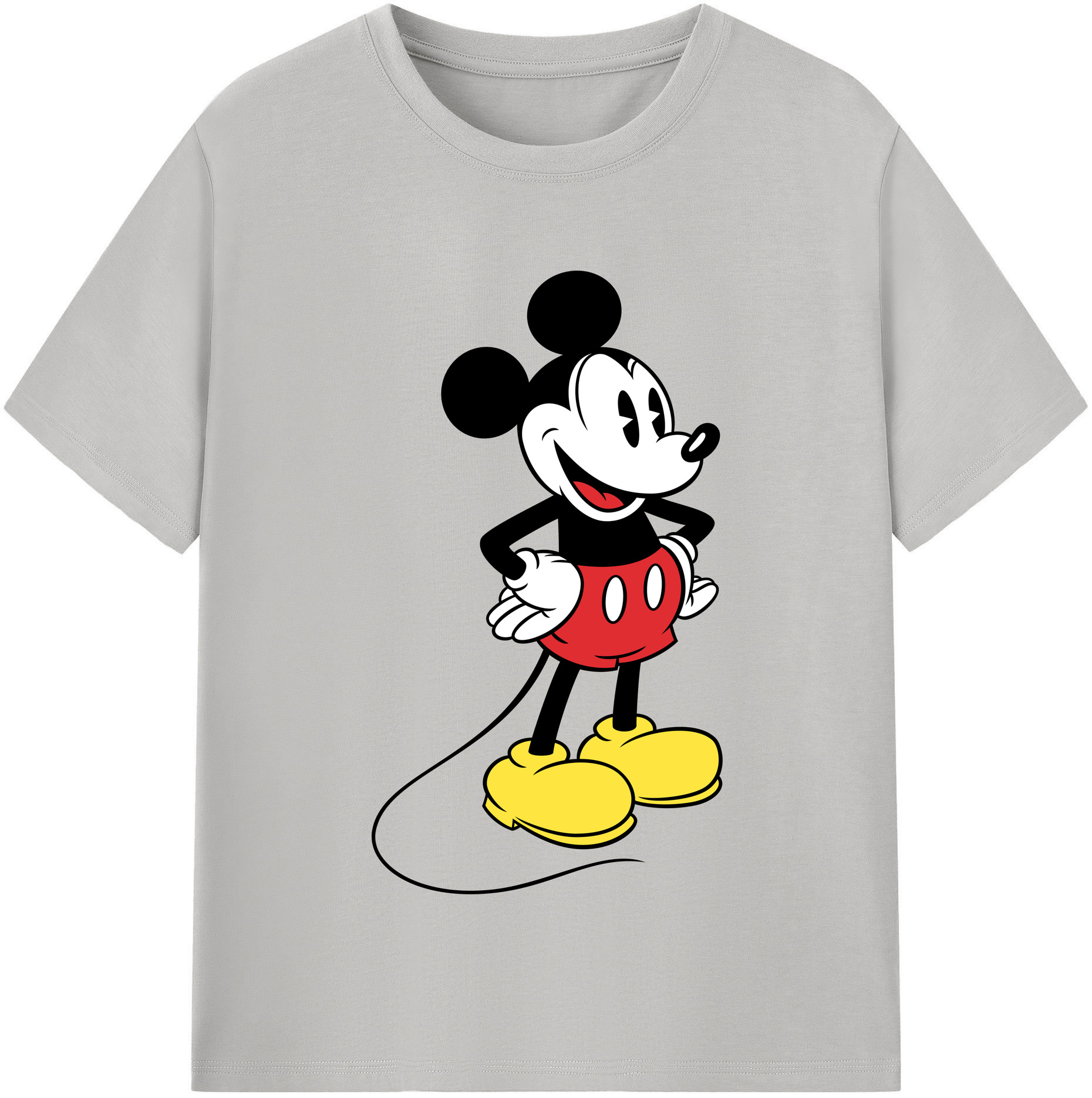 （画像用） ミッキーマウス Mickey Mouse 綿100％半袖Tシャツ（フロントプリント）