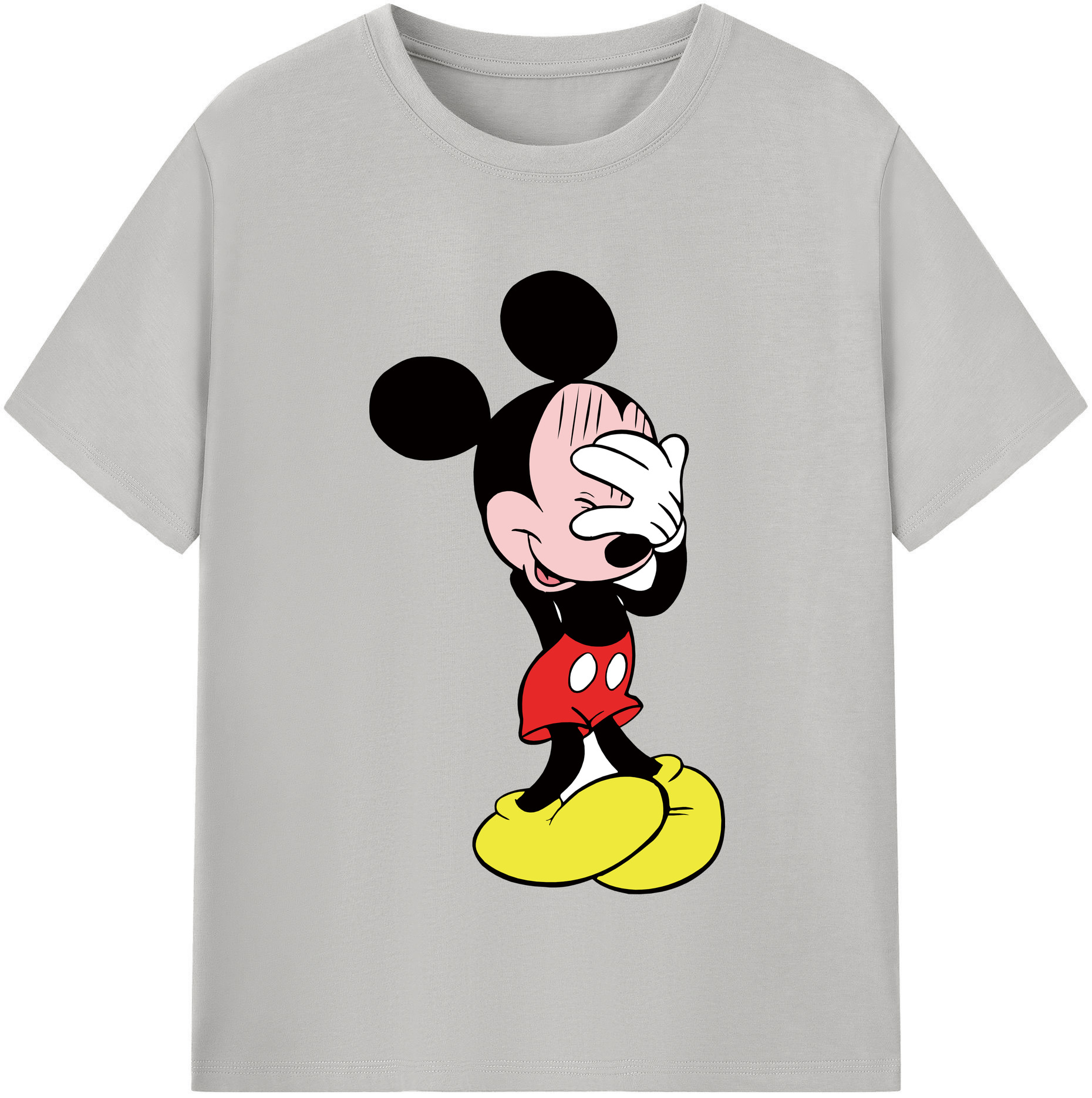 （画像用） ミッキーマウス Mickey Mouse 綿100％半袖Tシャツ（フロントプリント）
