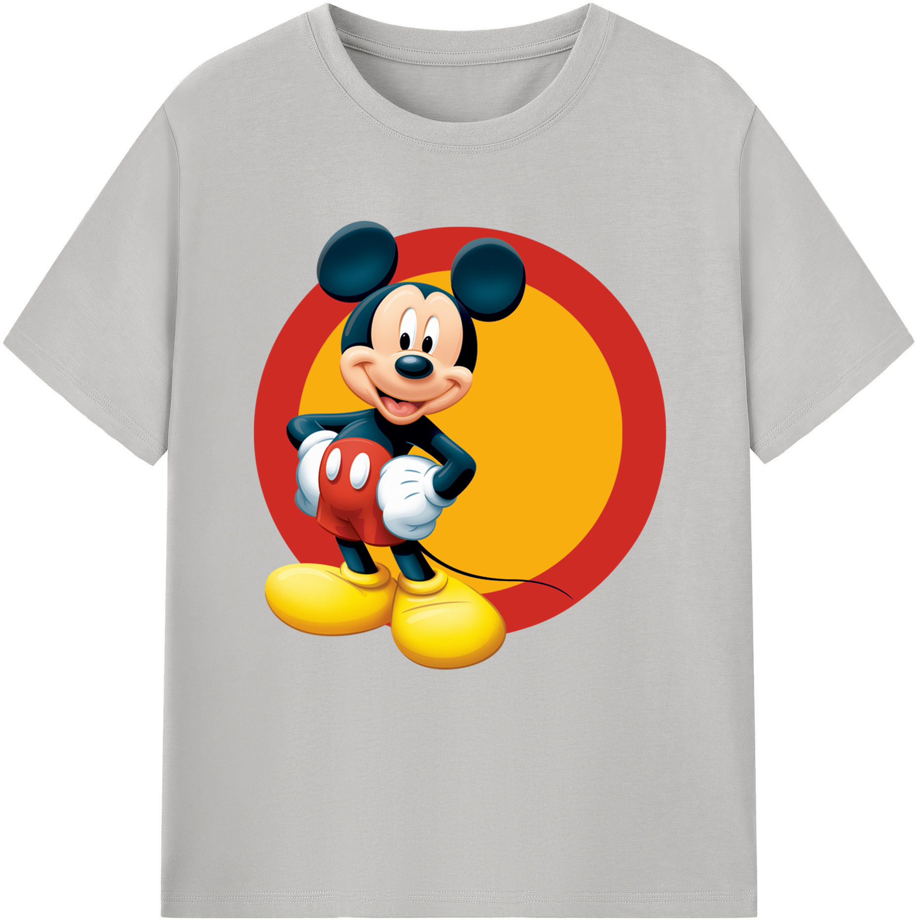（画像用） ミッキーマウス Mickey Mouse 綿100％半袖Tシャツ（フロントプリント）