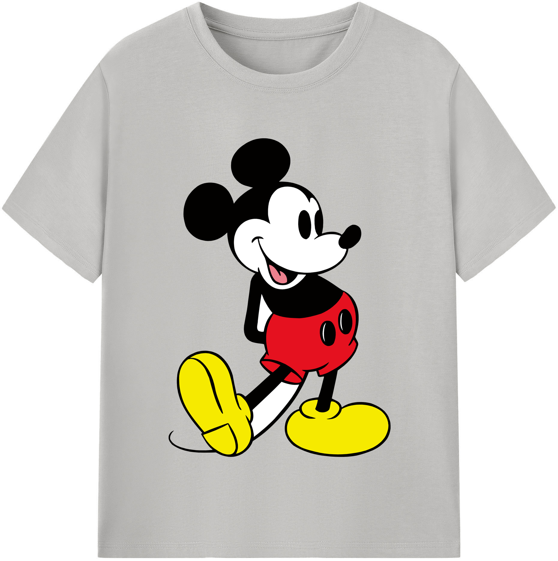 （画像用） ミッキーマウス Mickey Mouse 綿100％半袖Tシャツ（フロントプリント）
