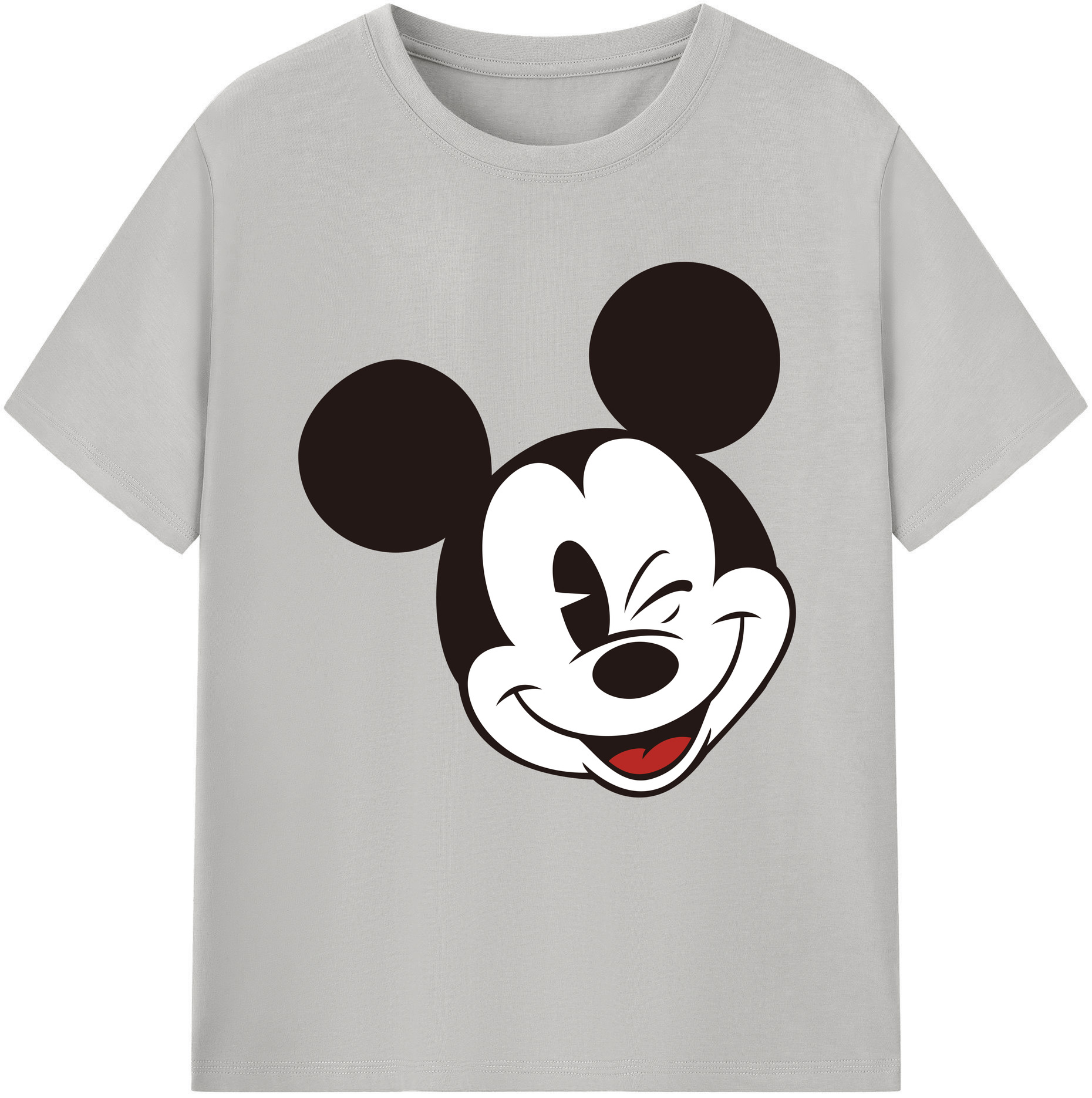 （画像用） ミッキーマウス Mickey Mouse 綿100％半袖Tシャツ（フロントプリント）