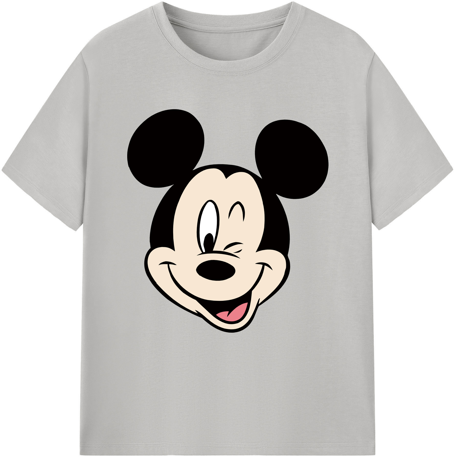（画像用） ミッキーマウス Mickey Mouse 綿100％半袖Tシャツ（フロントプリント）