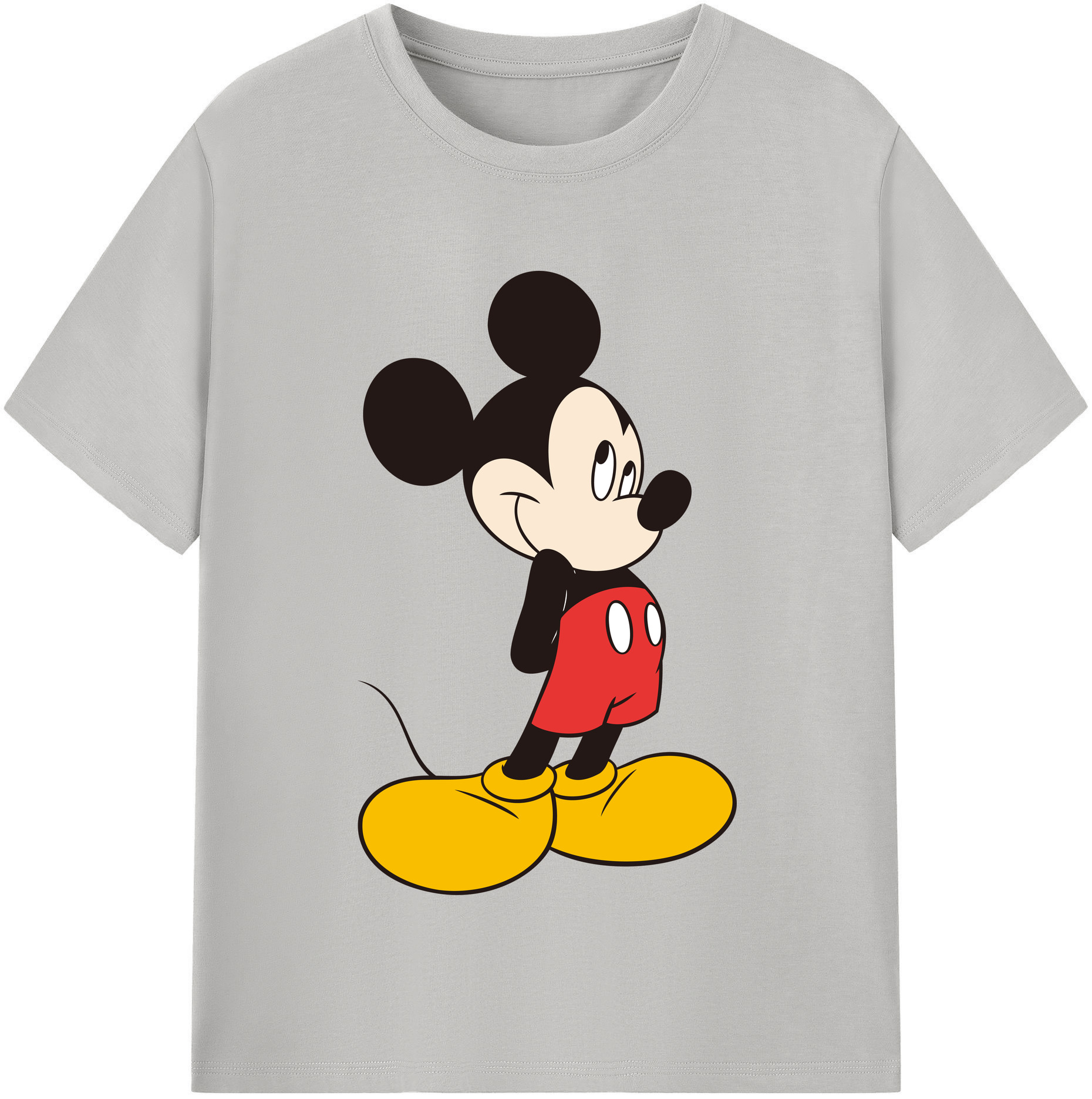 （画像用） ミッキーマウス Mickey Mouse 綿100％半袖Tシャツ（フロントプリント）