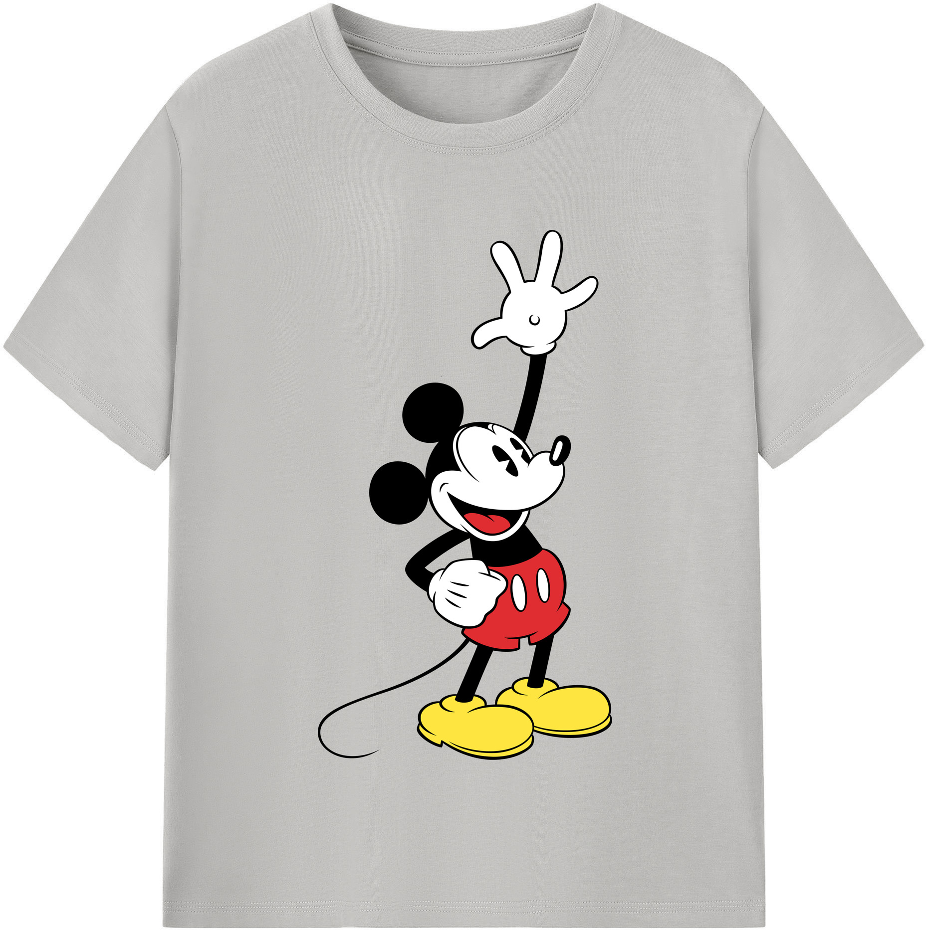 （画像用） ミッキーマウス Mickey Mouse 綿100％半袖Tシャツ（フロントプリント）