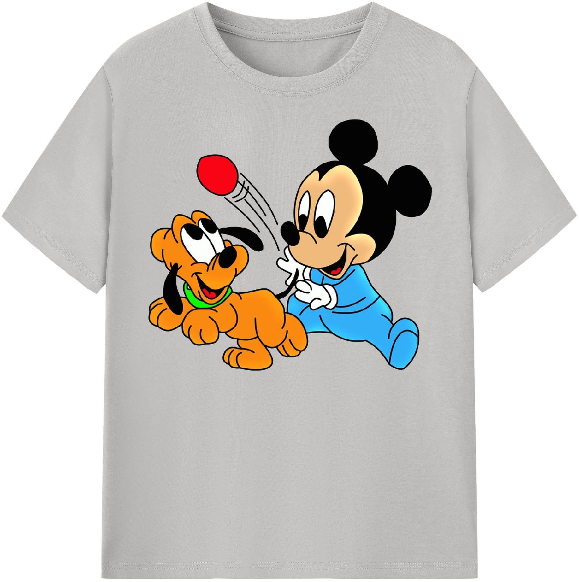 （画像用） ミッキーマウス Mickey Mouse 綿100％半袖Tシャツ（フロントプリント）