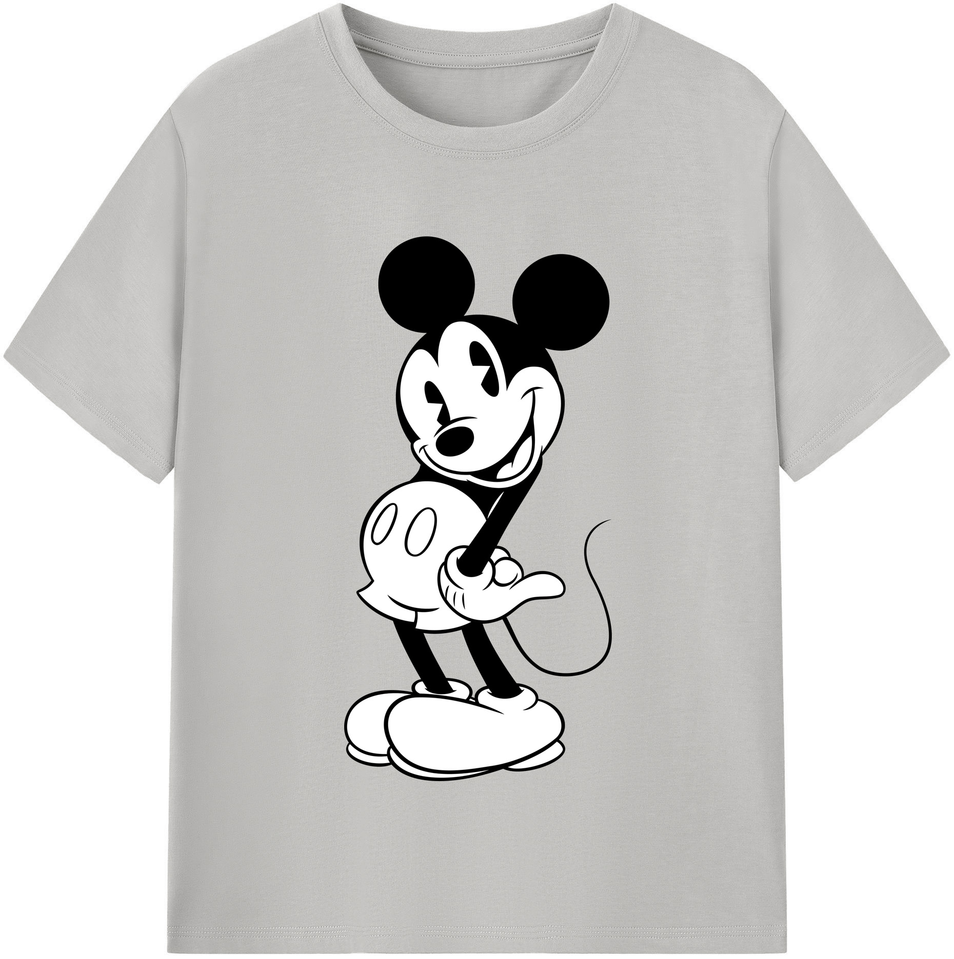 （画像用） ミッキーマウス Mickey Mouse 綿100％半袖Tシャツ（フロントプリント）