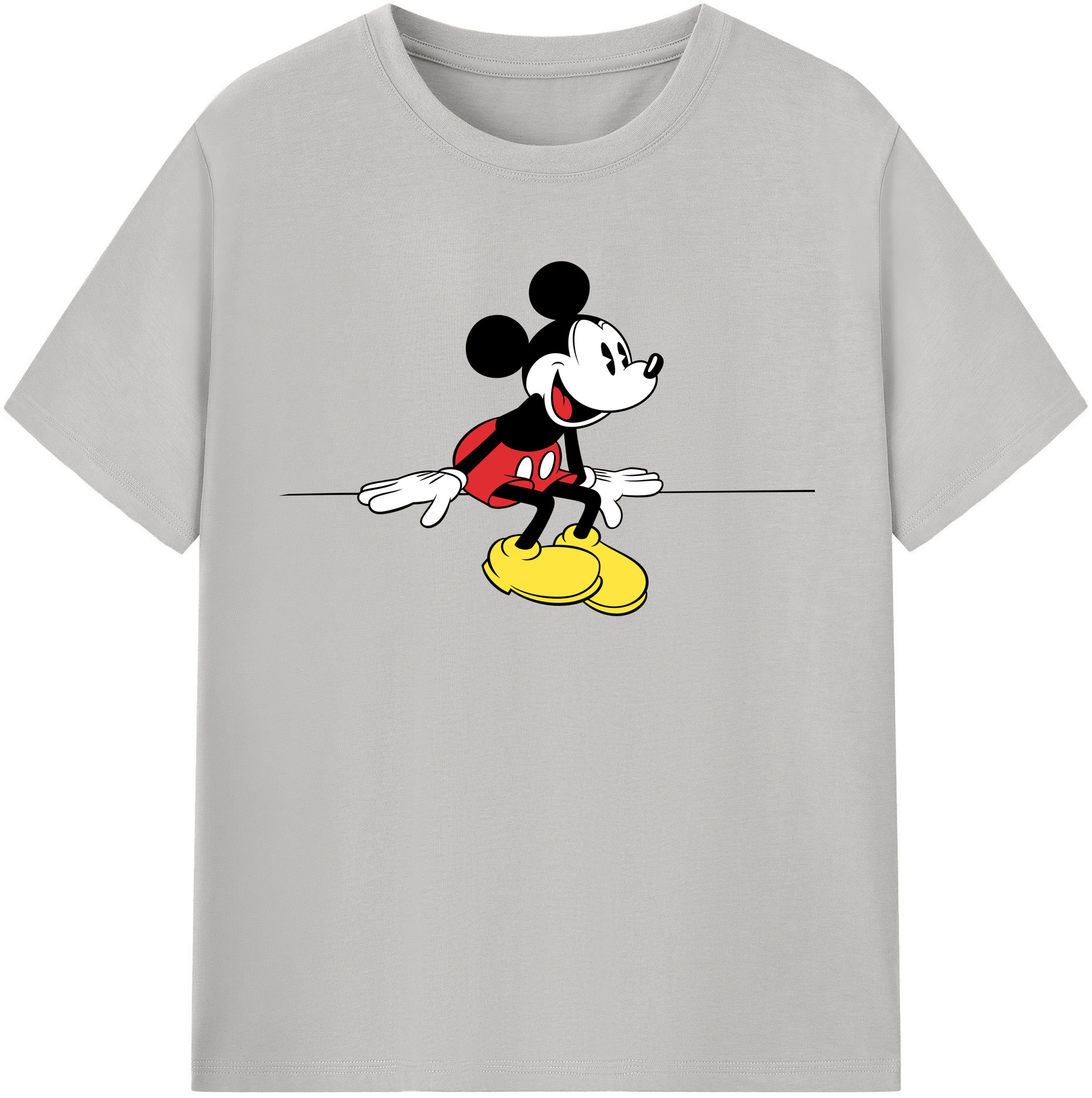 （画像用） ミッキーマウス Mickey Mouse 綿100％半袖Tシャツ（フロントプリント）