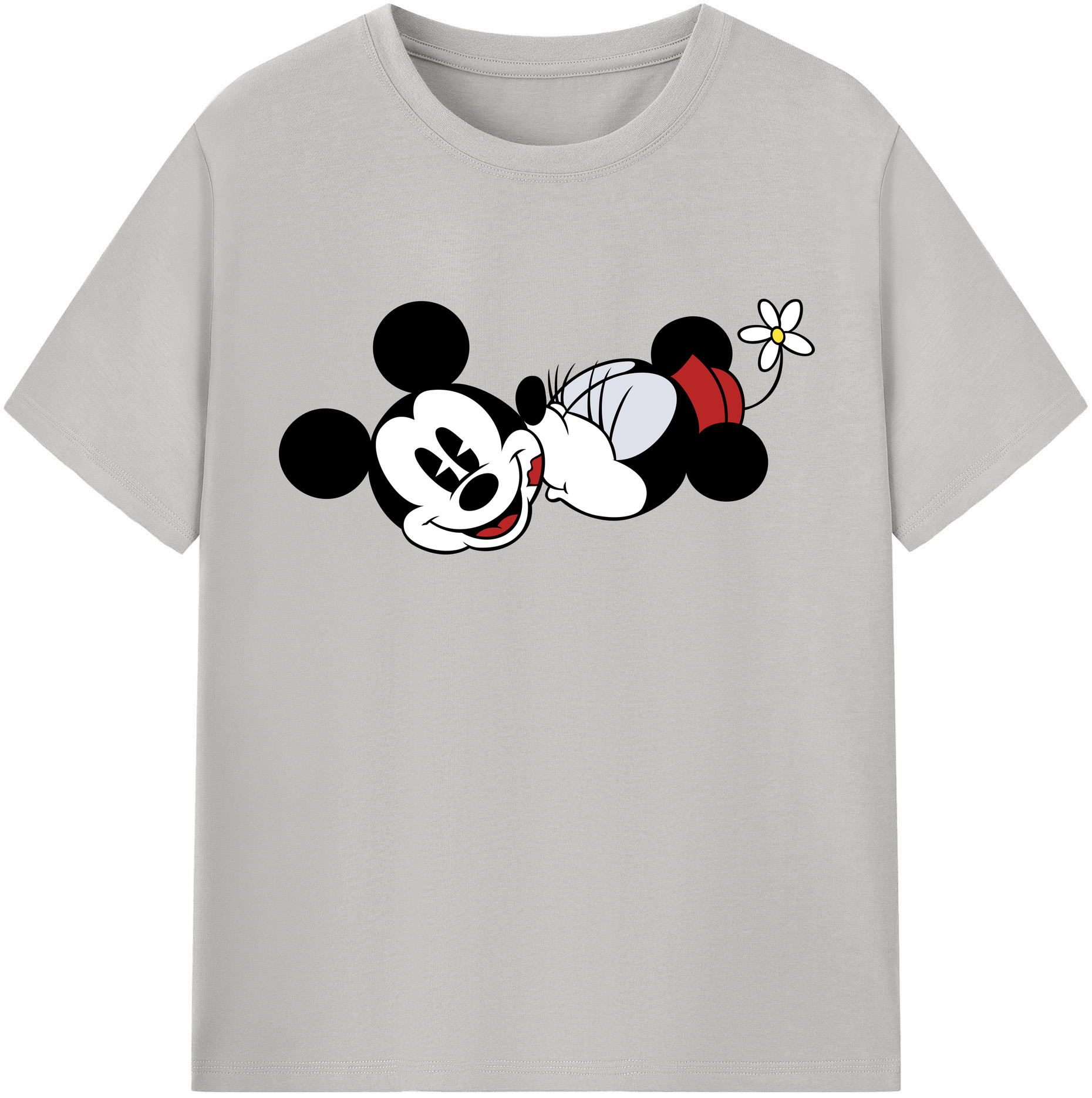 （画像用） ミッキーマウス Mickey Mouse 綿100％半袖Tシャツ（フロントプリント）