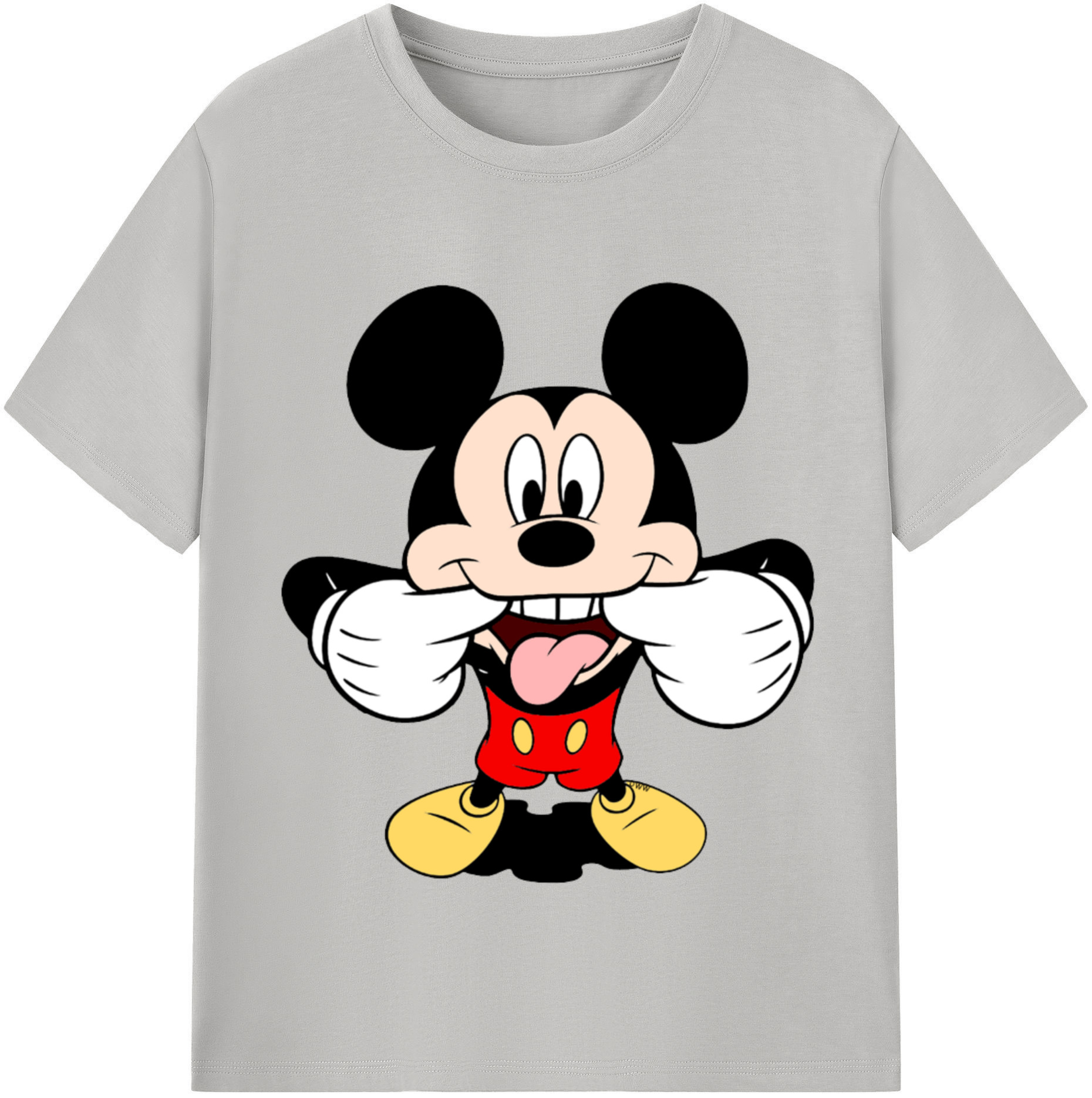 （画像用） ミッキーマウス Mickey Mouse 綿100％半袖Tシャツ（フロントプリント）