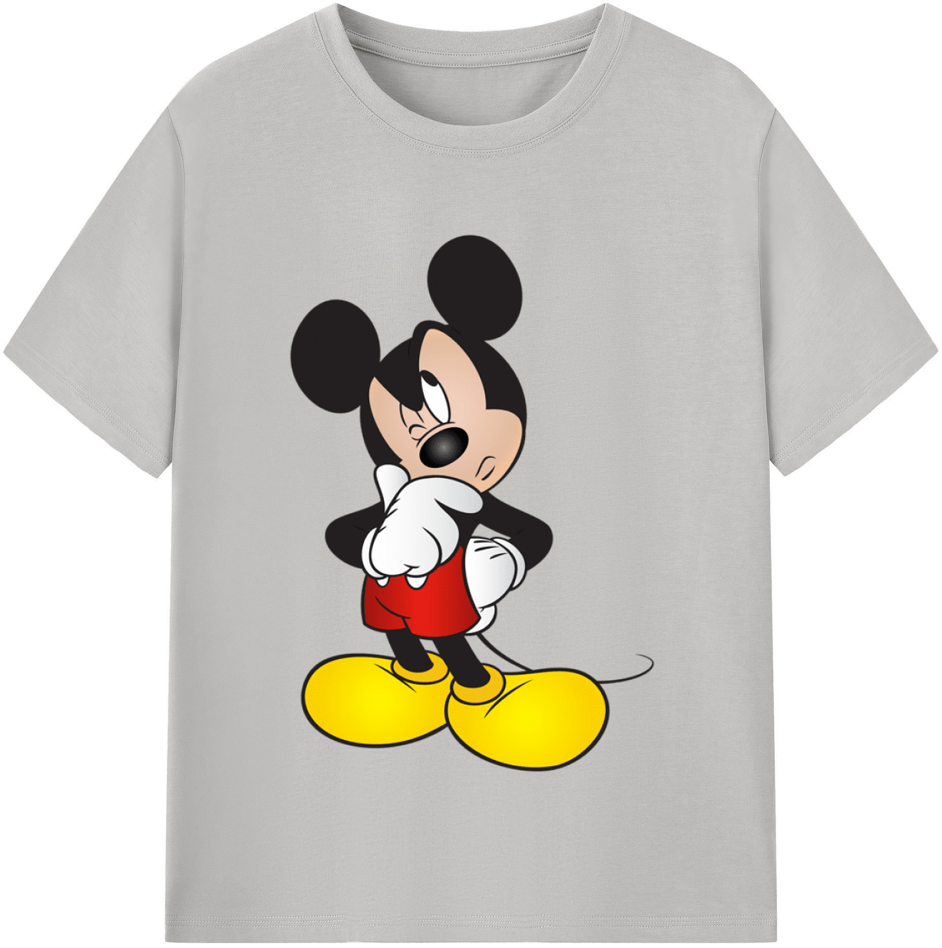 （画像用） ミッキーマウス Mickey Mouse 綿100％半袖Tシャツ（フロントプリント）