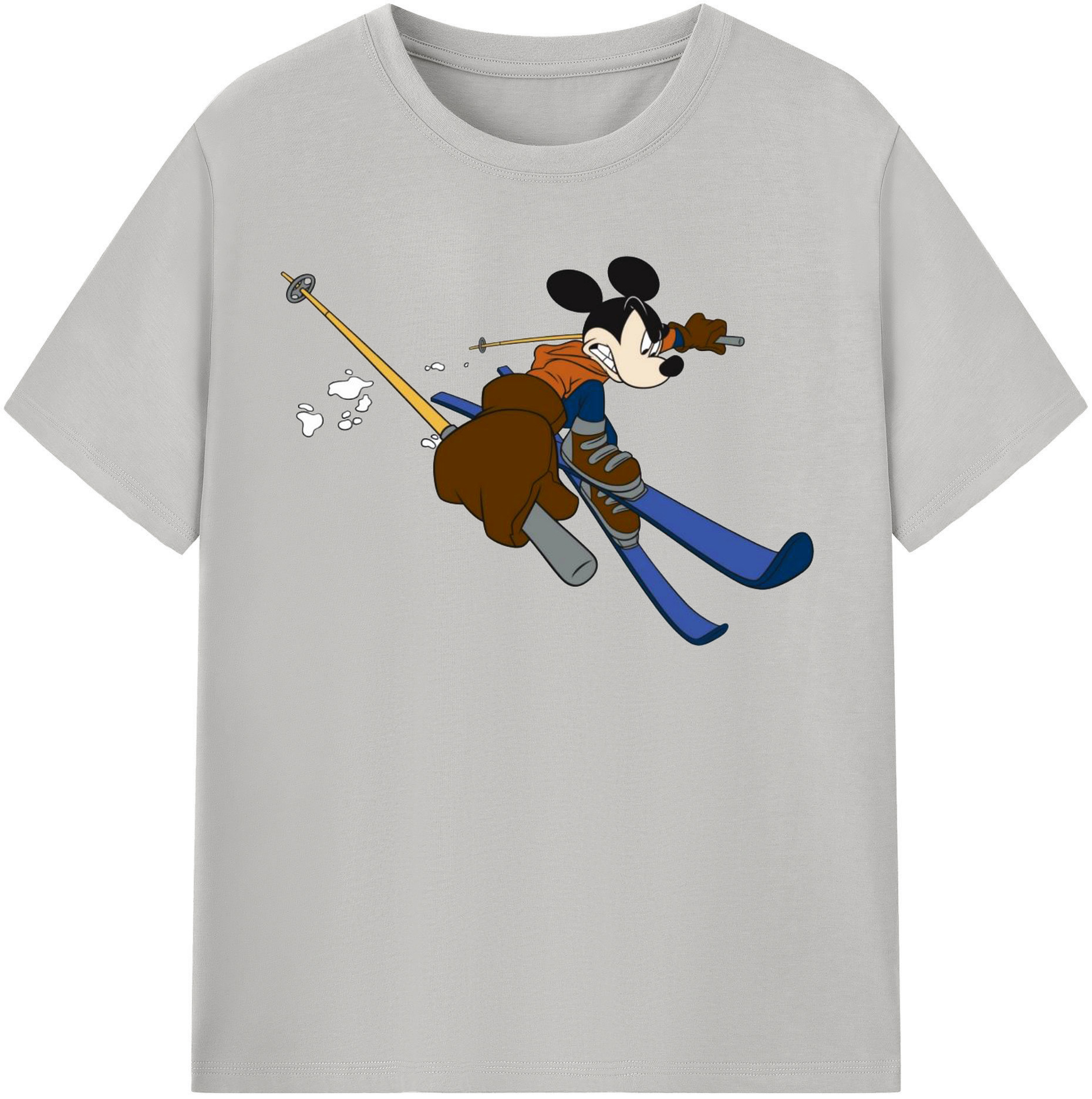 （画像用） ミッキーマウス Mickey Mouse 綿100％半袖Tシャツ（フロントプリント）