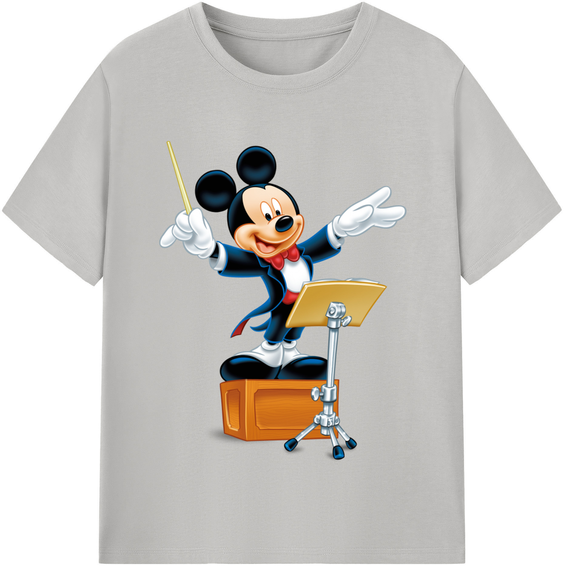 （画像用） ミッキーマウス Mickey Mouse 綿100％半袖Tシャツ（フロントプリント）