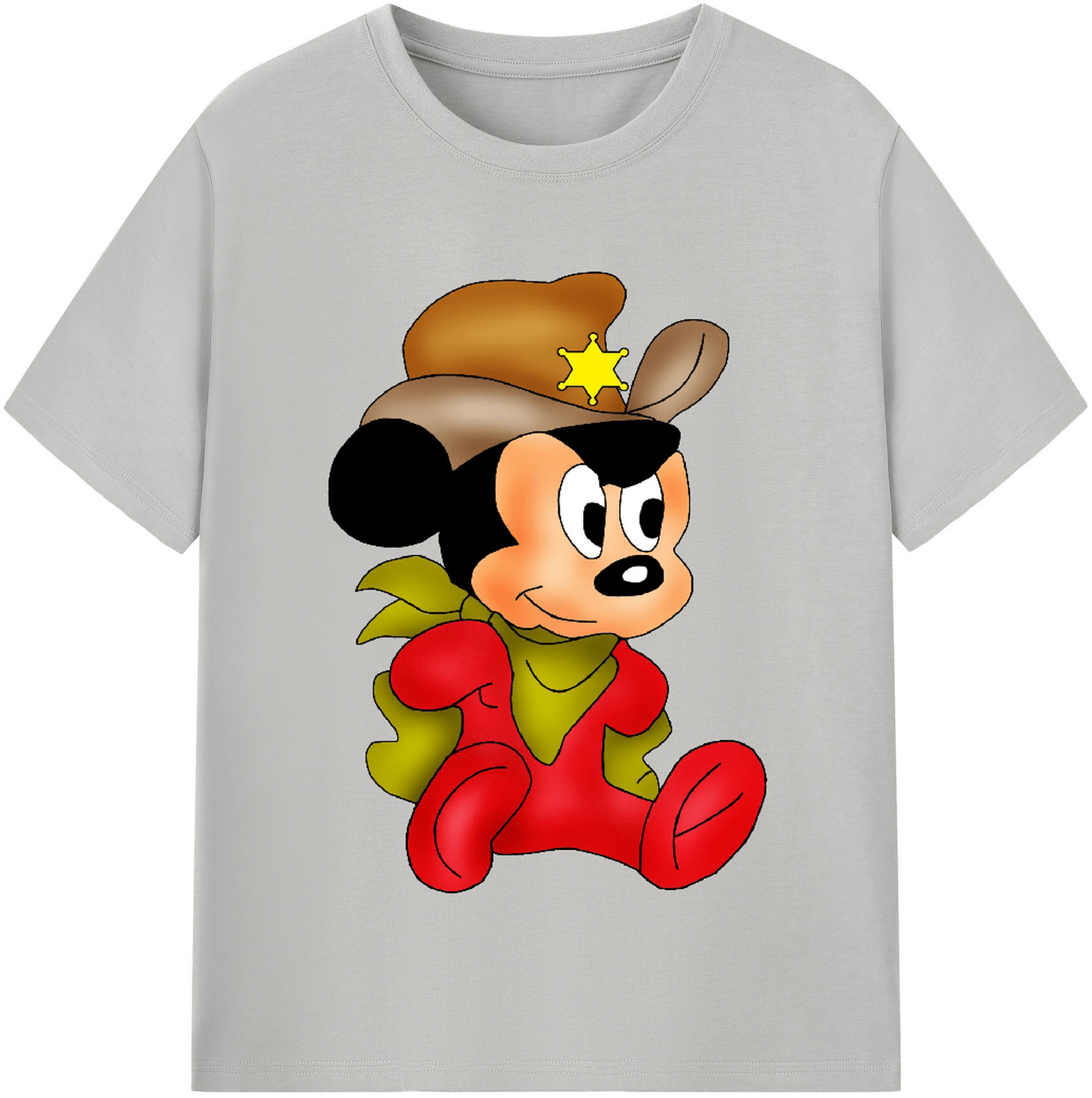 （画像用） ミッキーマウス Mickey Mouse 綿100％半袖Tシャツ（フロントプリント）