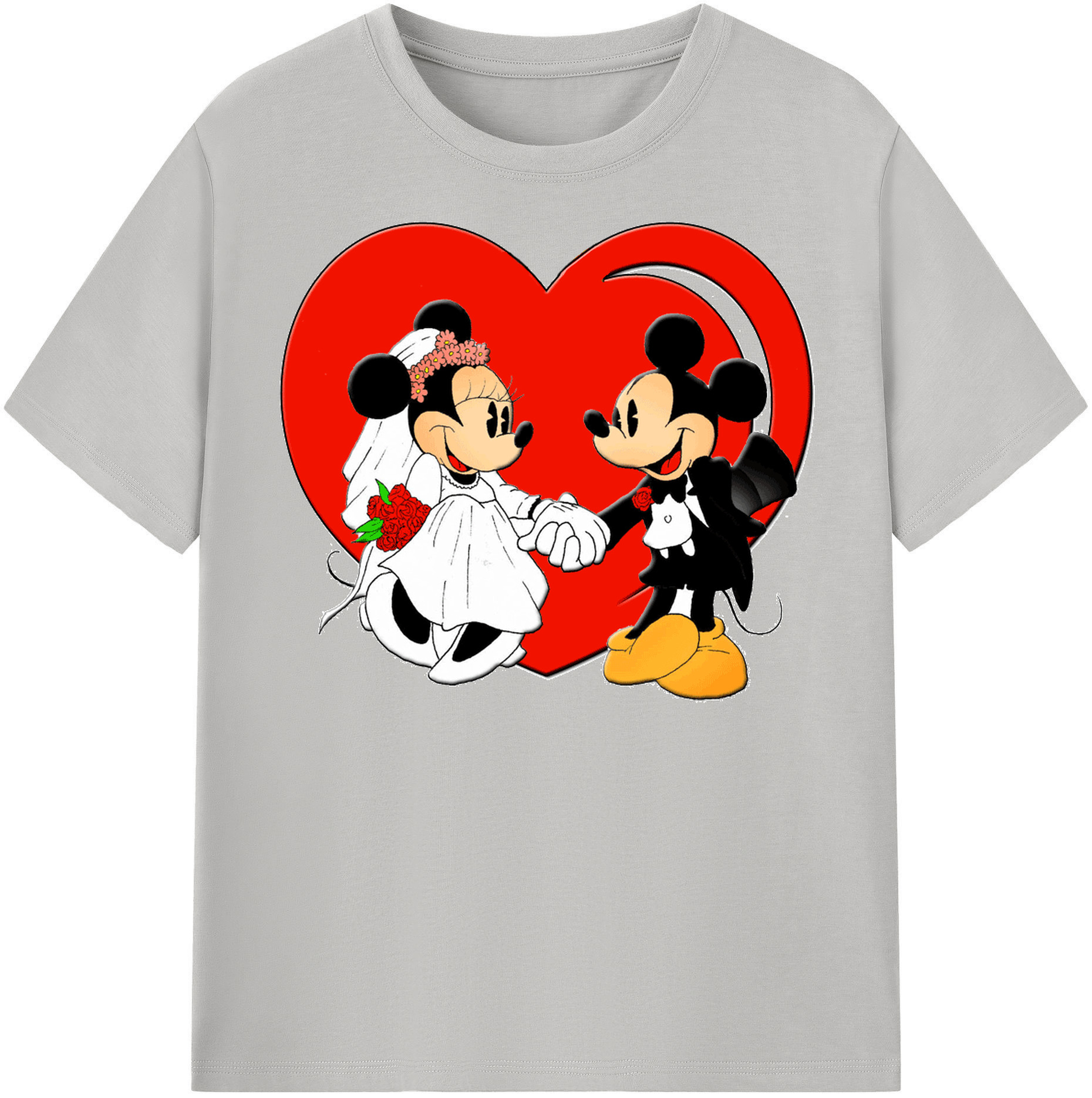（画像用） ミッキーマウス Mickey Mouse 綿100％半袖Tシャツ（フロントプリント）