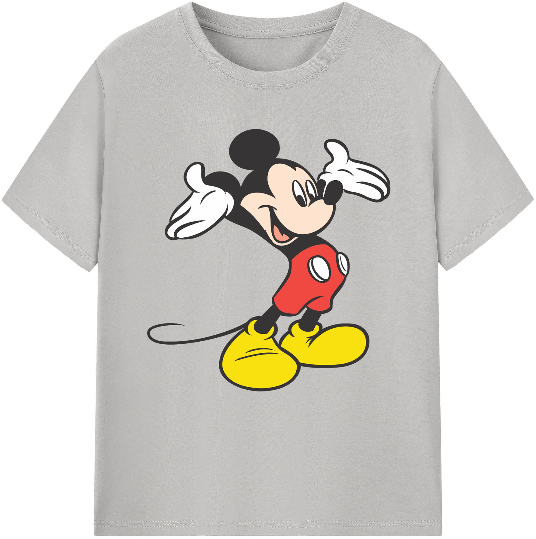 （画像用） ミッキーマウス Mickey Mouse 綿100％半袖Tシャツ（フロントプリント）