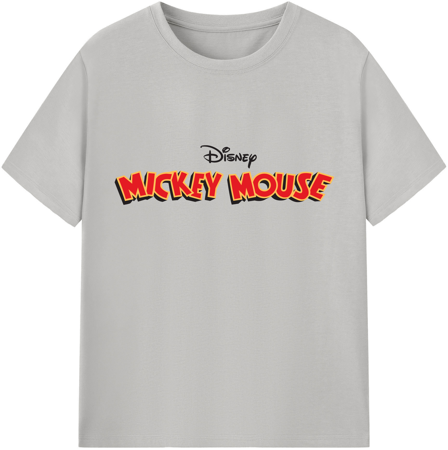 （画像用） ミッキーマウス Mickey Mouse 綿100％半袖Tシャツ（フロントプリント）