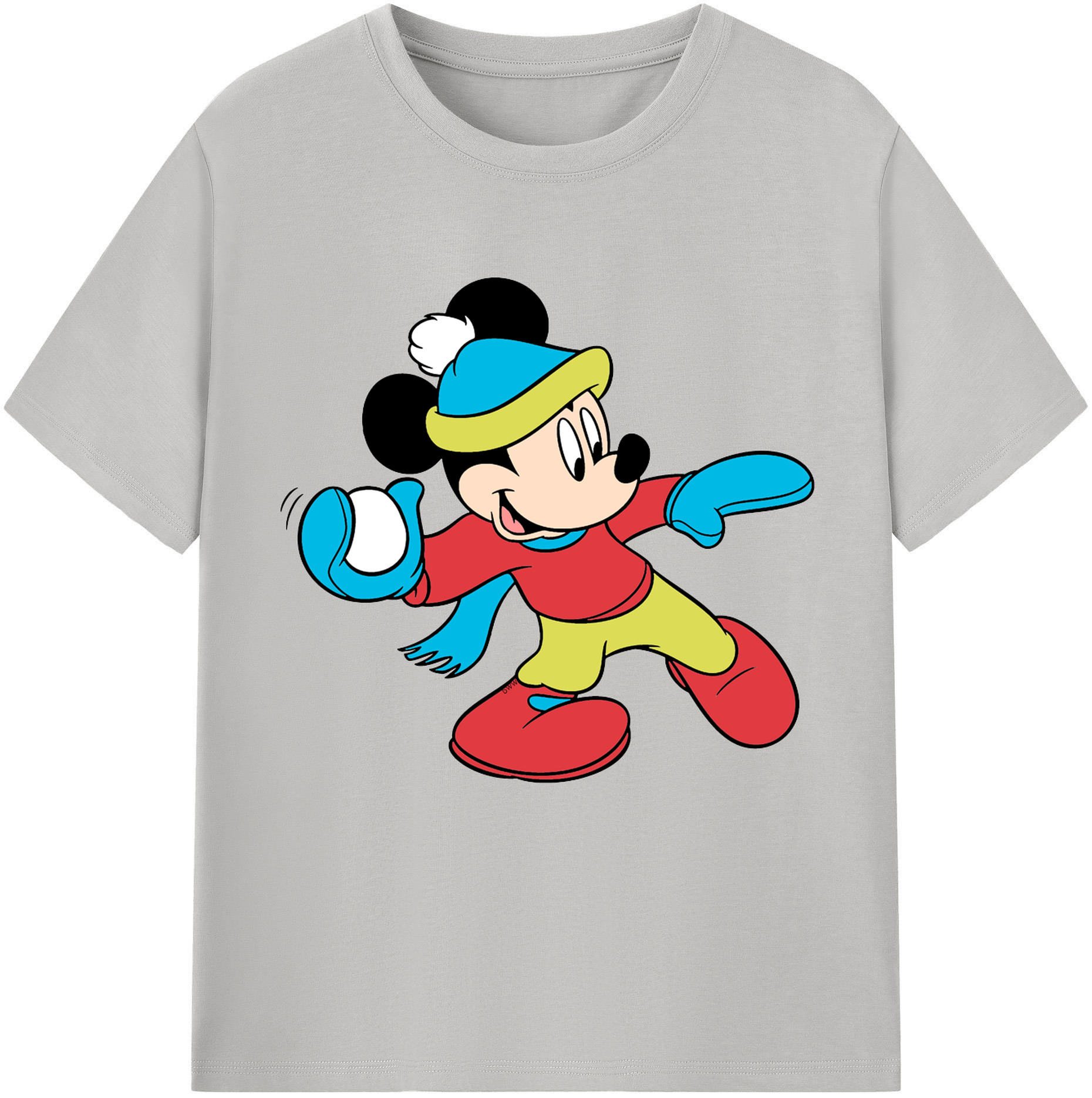 （画像用） ミッキーマウス Mickey Mouse 綿100％半袖Tシャツ（フロントプリント）